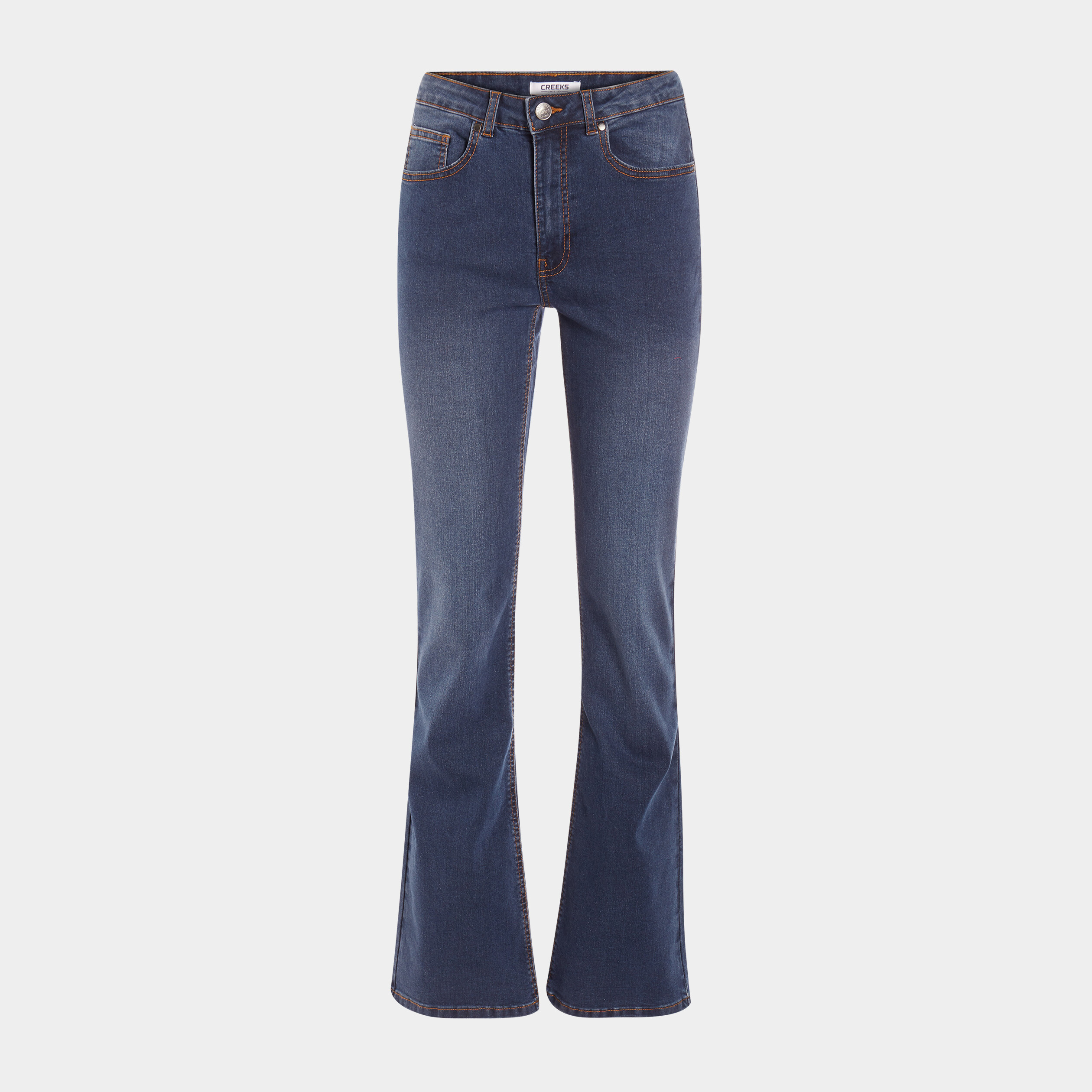 jeans flare taille standard denim stone femme Jeans flare taille standard denim stone femme