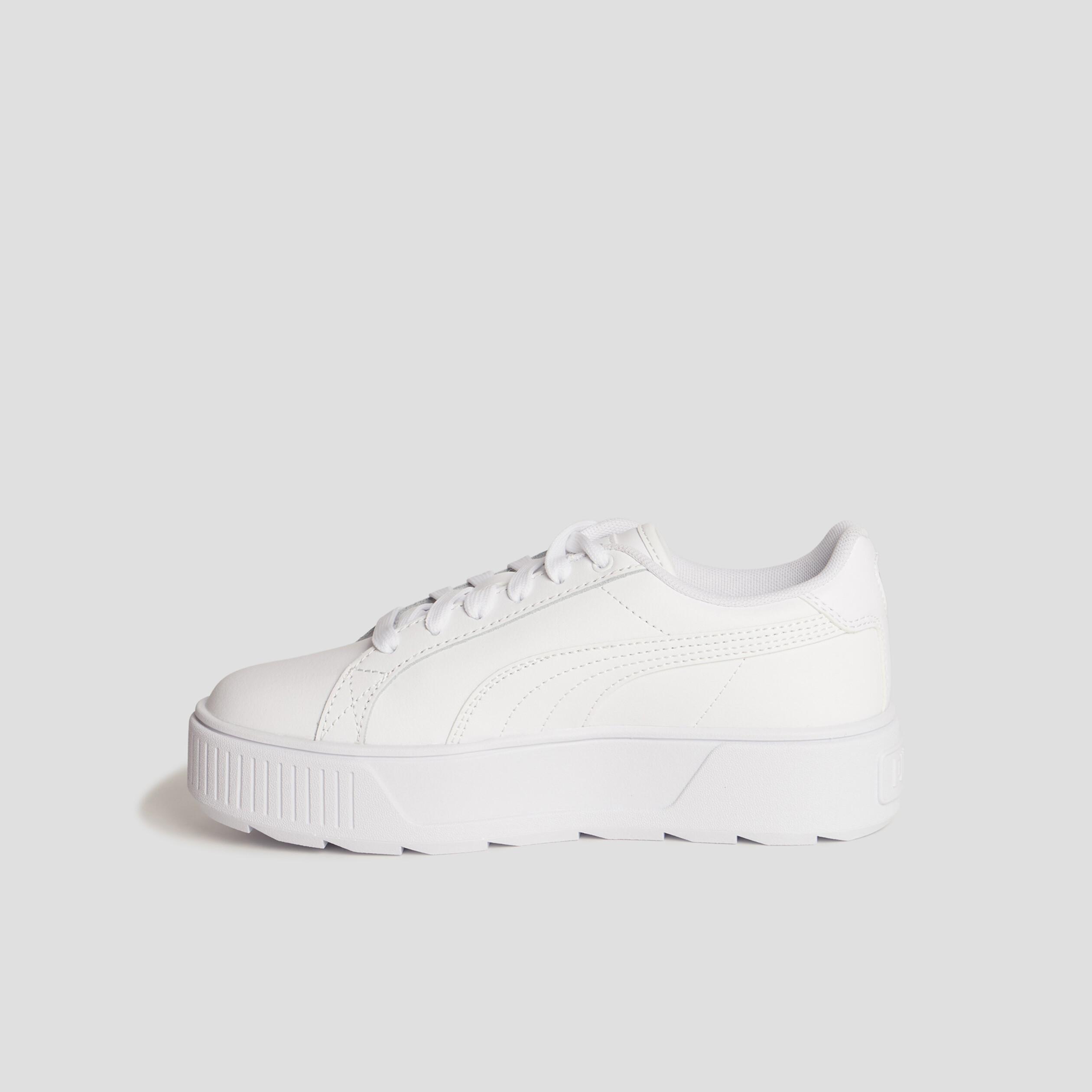 Tennis basses en cuir Puma Karmen blanc fille