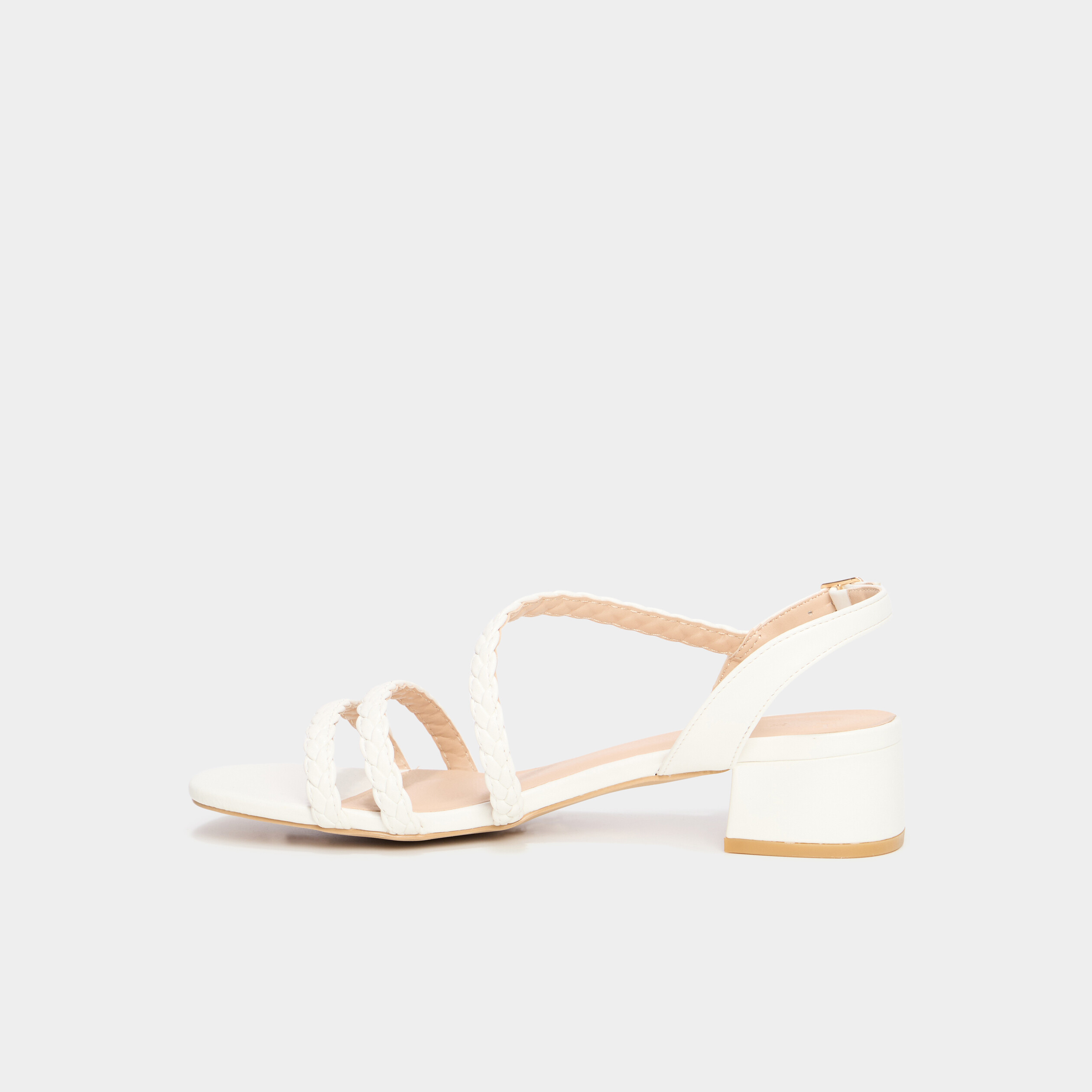 Sandales &agrave; talons blanc femme