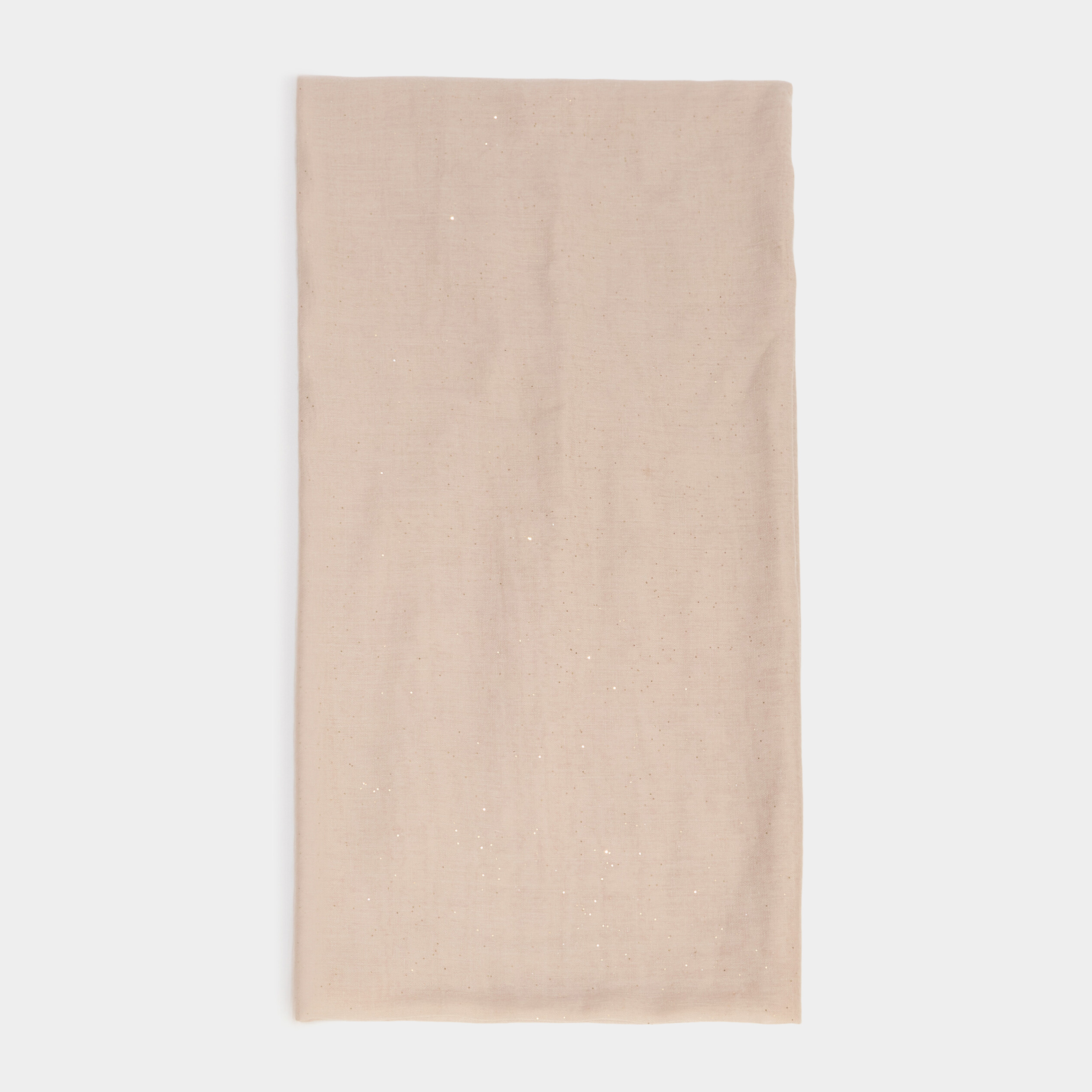 Foulard bords &agrave; franges fines sable femme
