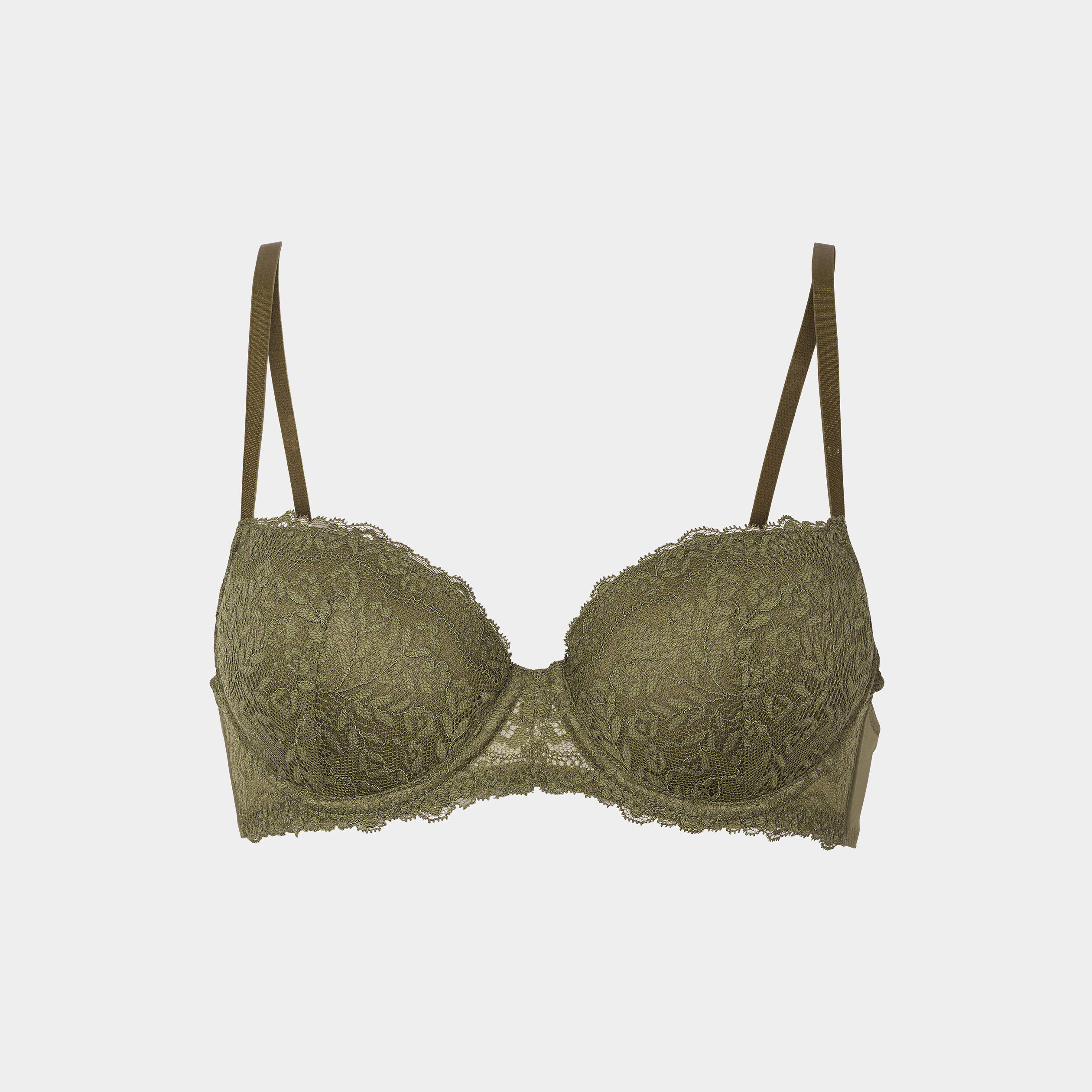 soutien gorge corbeille micro dentelle vert kaki femme Soutien-gorge corbeille micro dentelle vert kaki femme