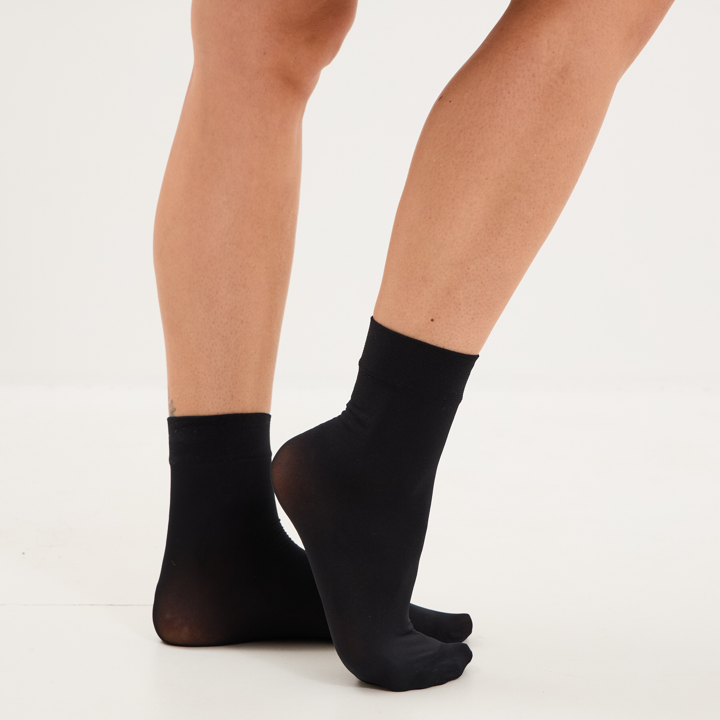Lot 2 paires socquettes noir femme