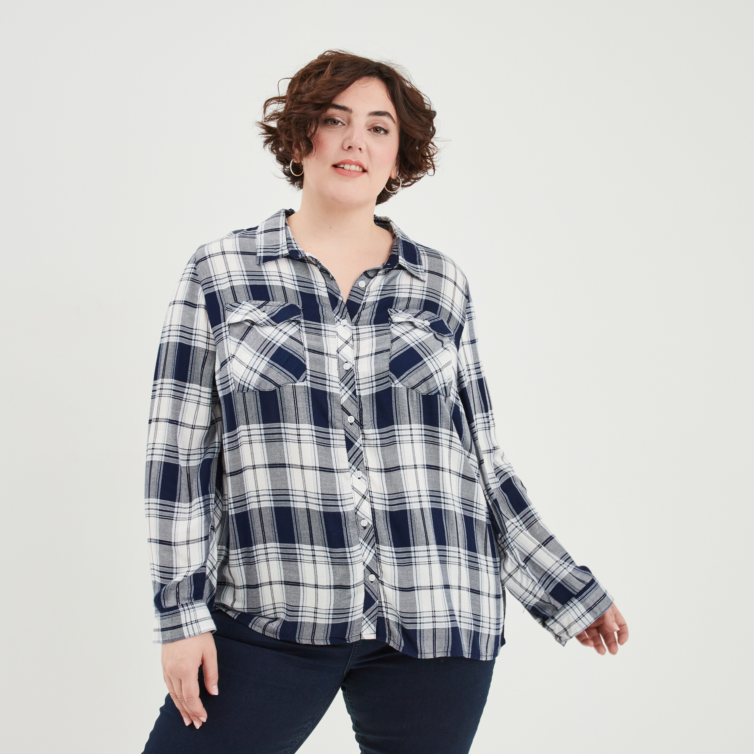 Chemisier fluide on sale femme manches longues