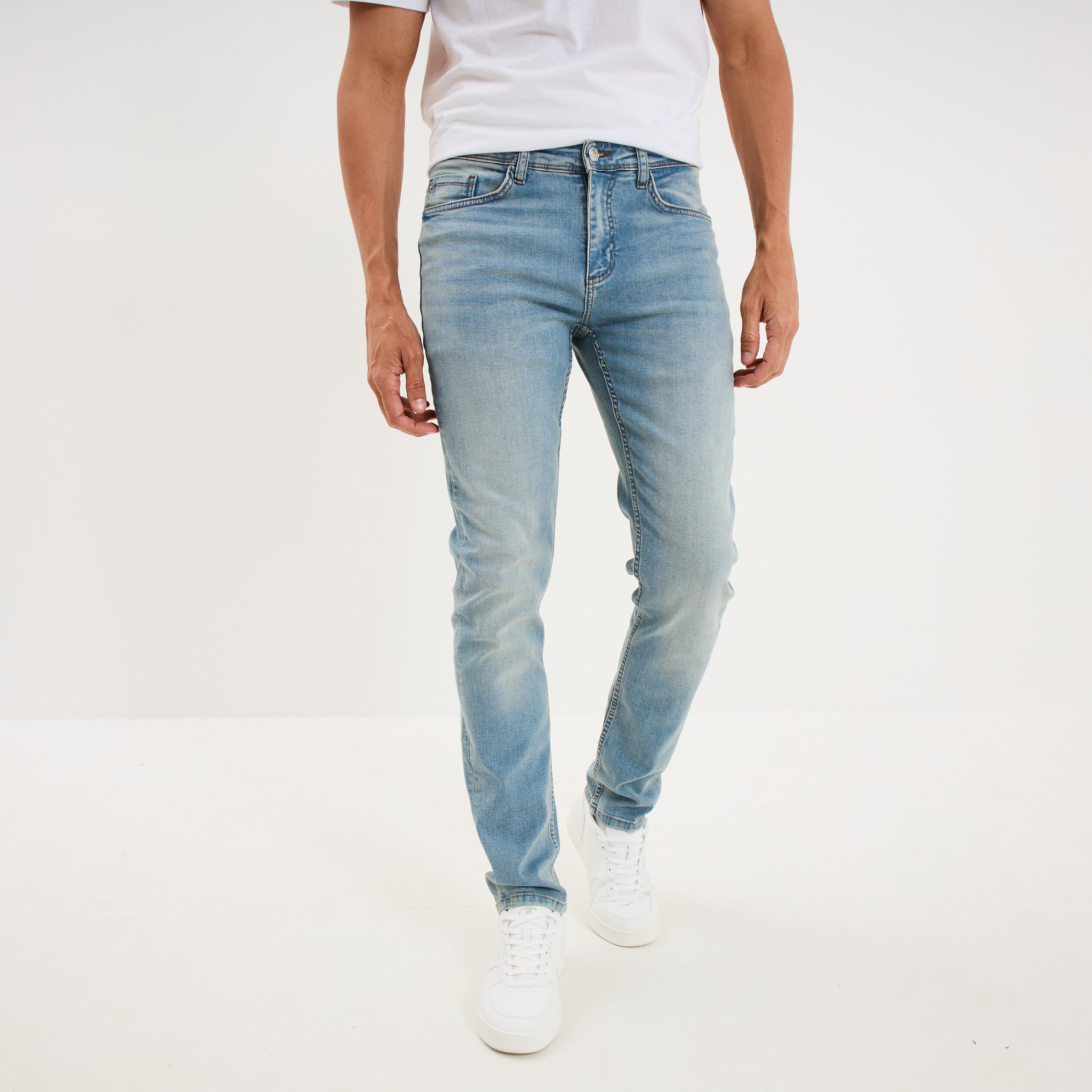 Jeans slim 5 poches denim double stone homme