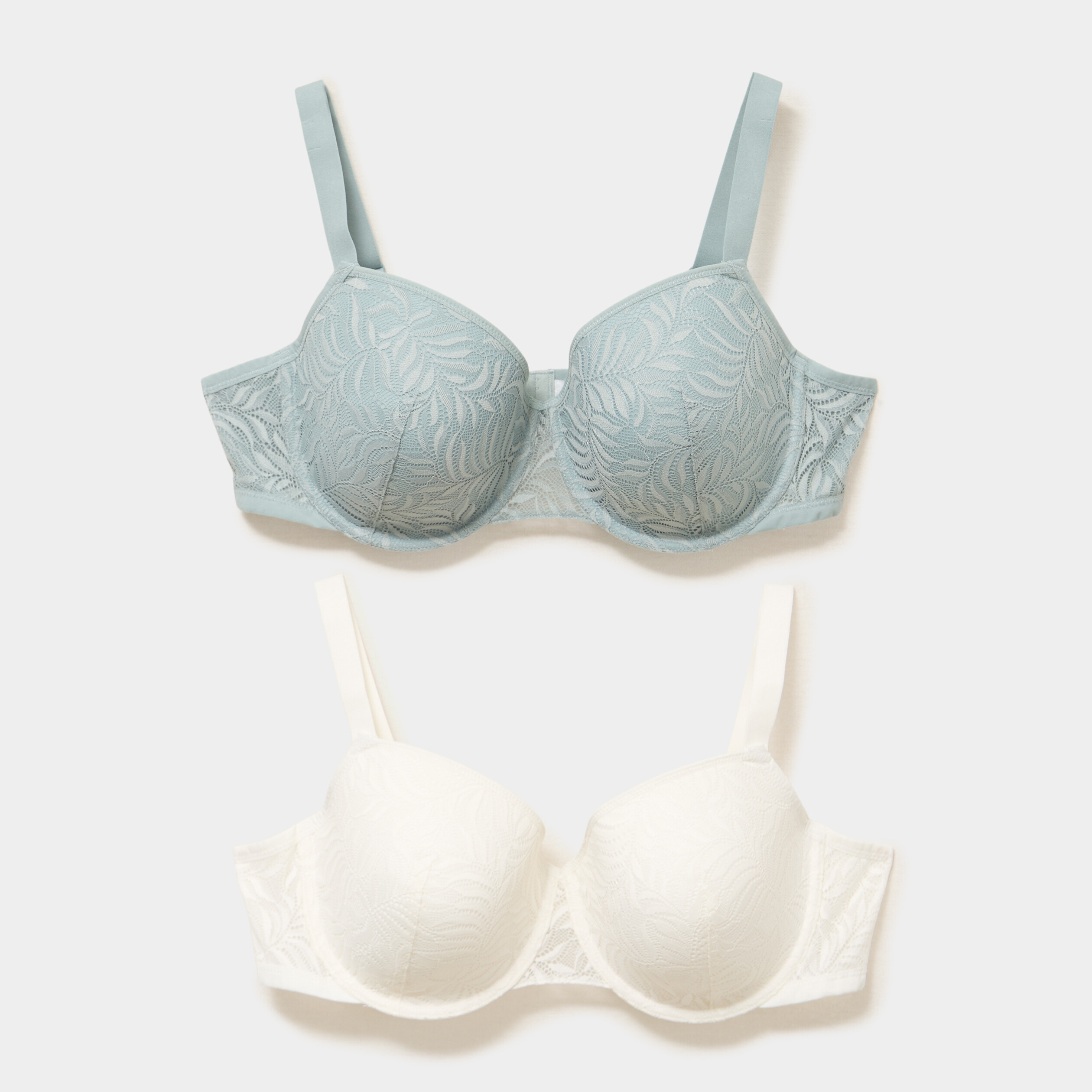 Lot 2 soutiens-gorge &agrave; coques embo&icirc;tants vert clair femme grande taille