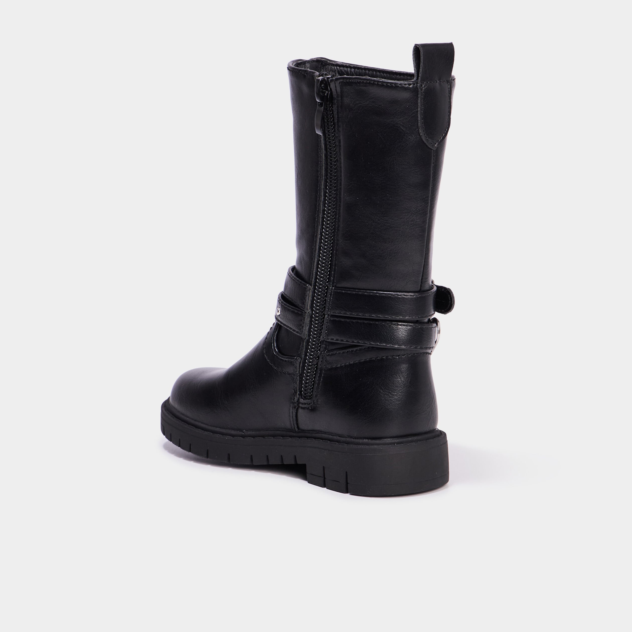 Bottes avec boucles coeur noir fille