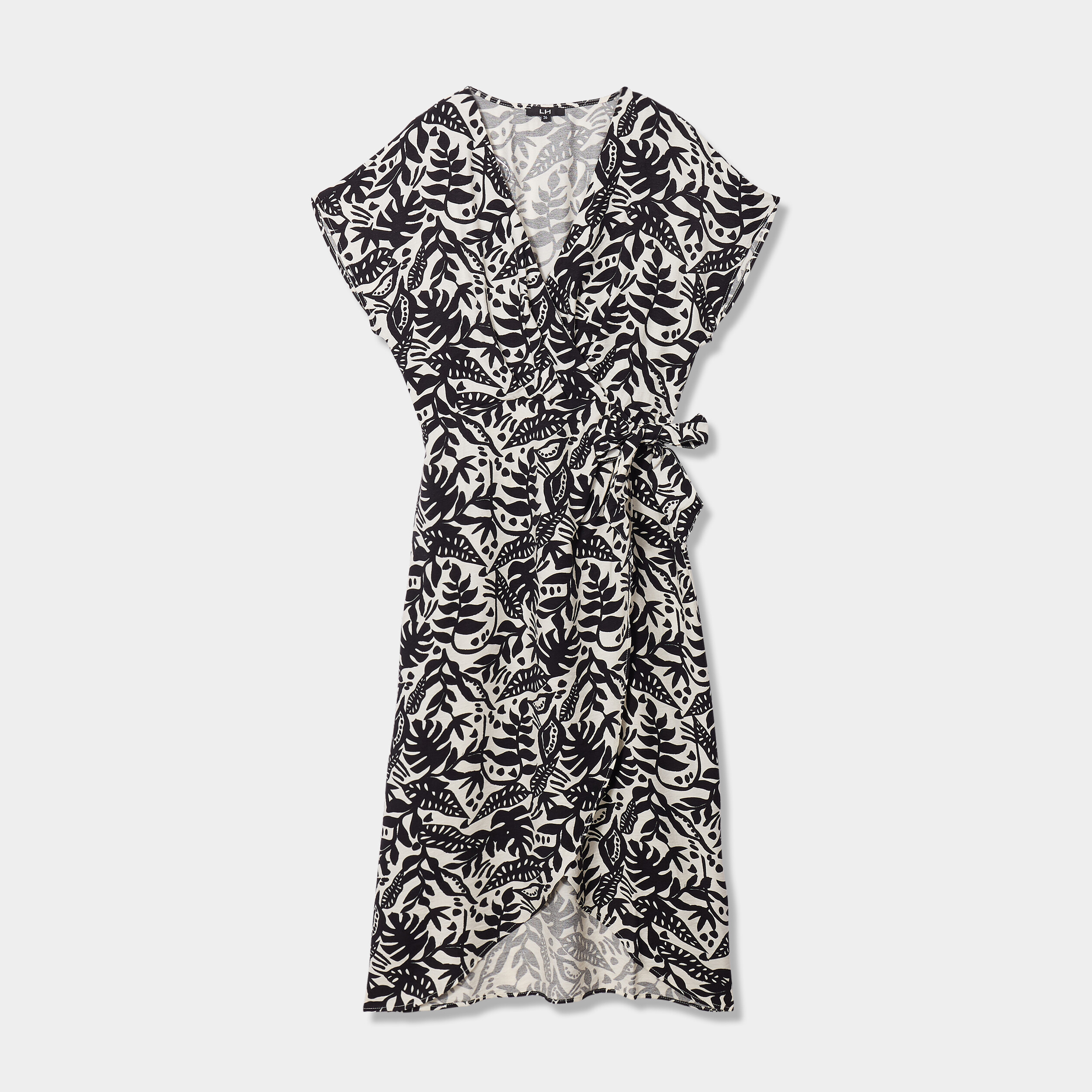 robe portefeuille longue manches courtes ecru femme Robe portefeuille longue manches courtes ecru femme
