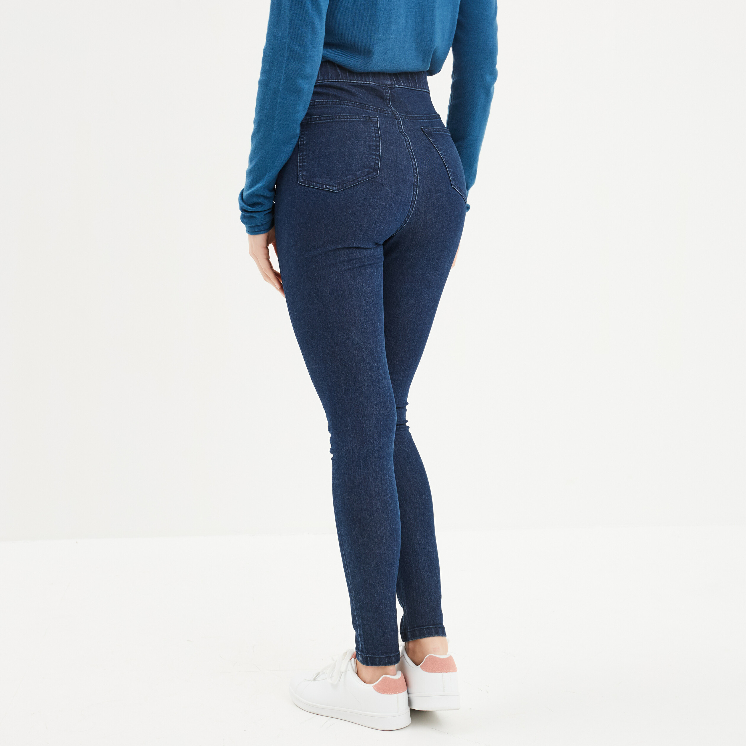jegging taille haute denim brut femme Jegging taille haute denim brut femme