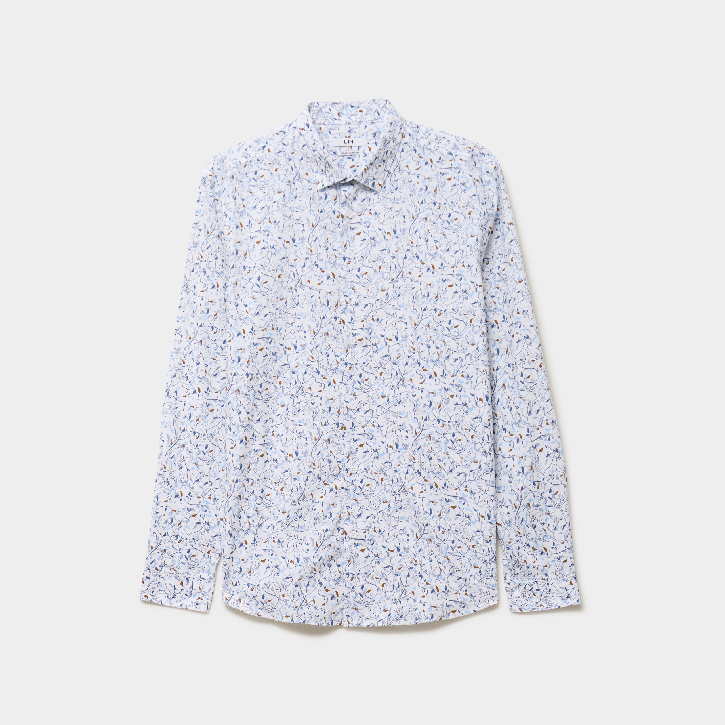 Chemise ajust&eacute;e manches longues beige homme