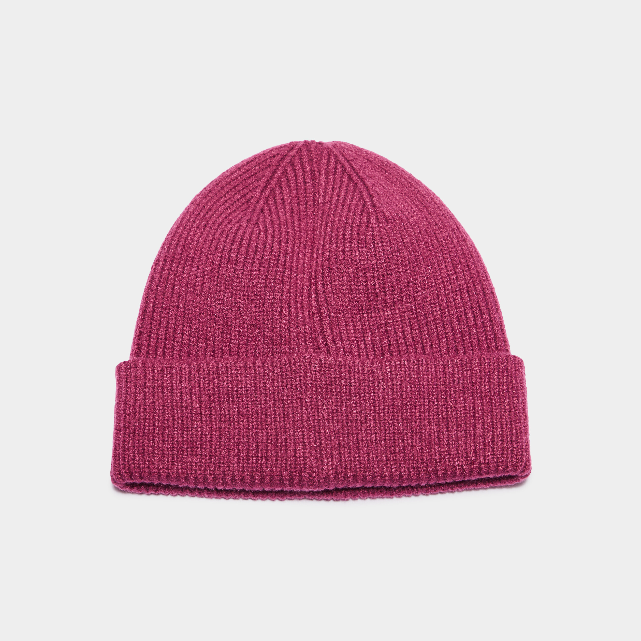 bonnet tricote avec bord a revers creeks prune femme Bonnet tricoté avec bord à revers Creeks prune femme