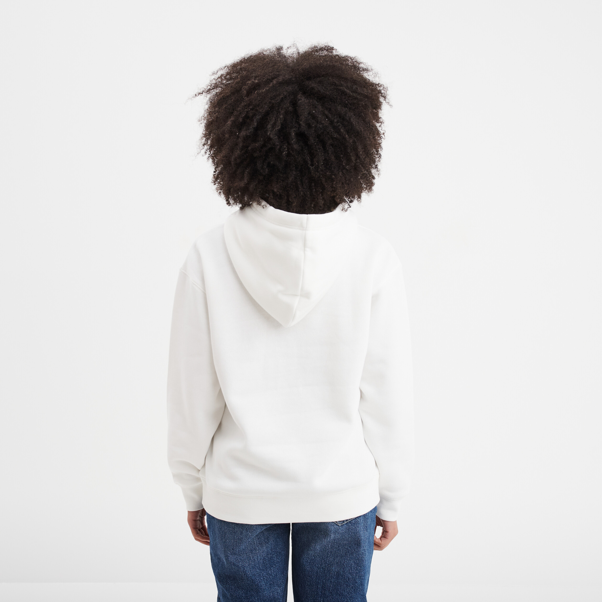 Sweat &agrave; capuche hoodie blanc femme