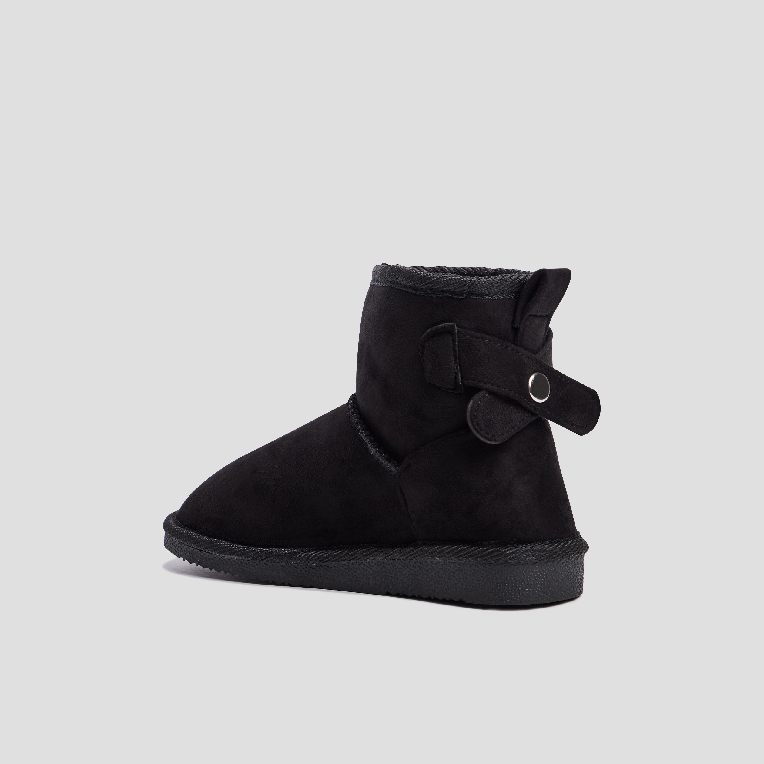 Bottines fourrées avec noeud noir fille