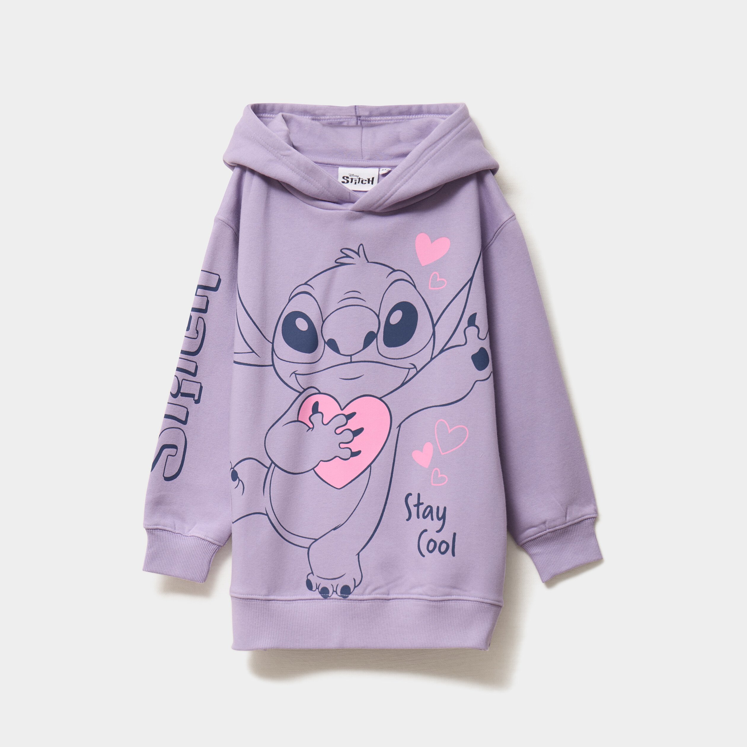 sweat hoodie oversize a capuche stitch parme fille Sweat hoodie oversize à capuche Stitch parme fille