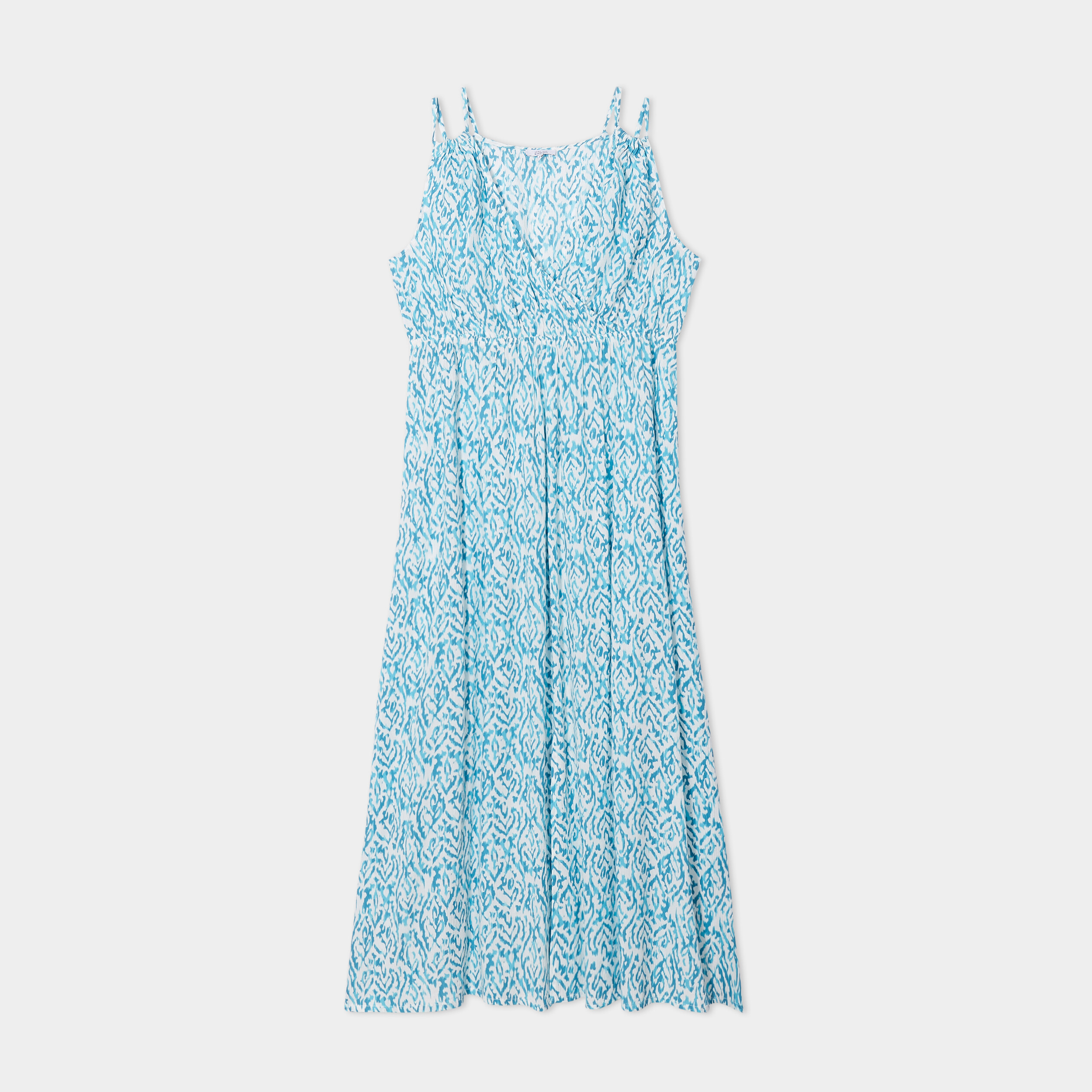 robe midi fluide avec bretelles fines ecru femmegt Robe midi fluide avec bretelles fines ecru femme grande taille