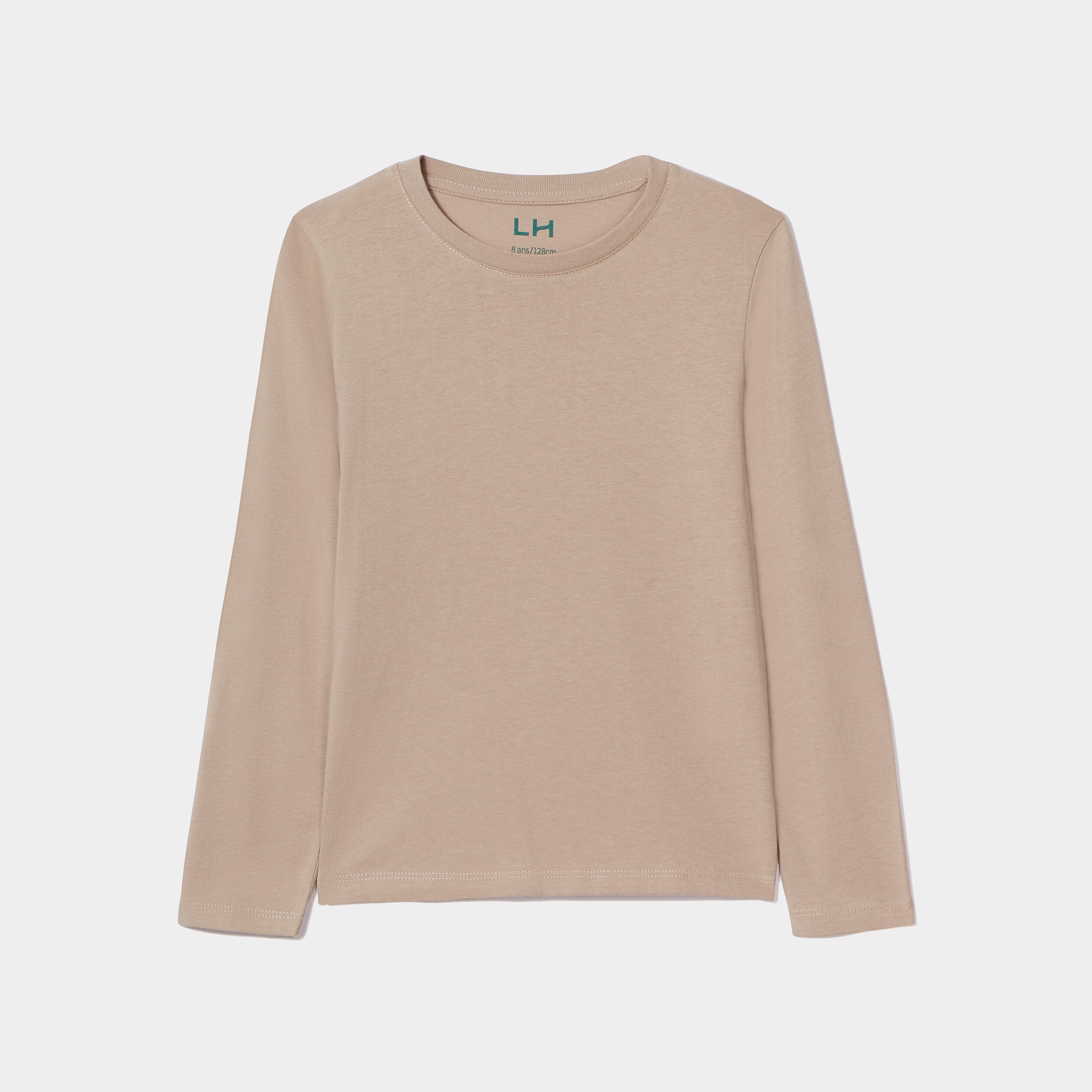 Tee-shirt rayé bébé manches longues - noix de pécan, Bébé