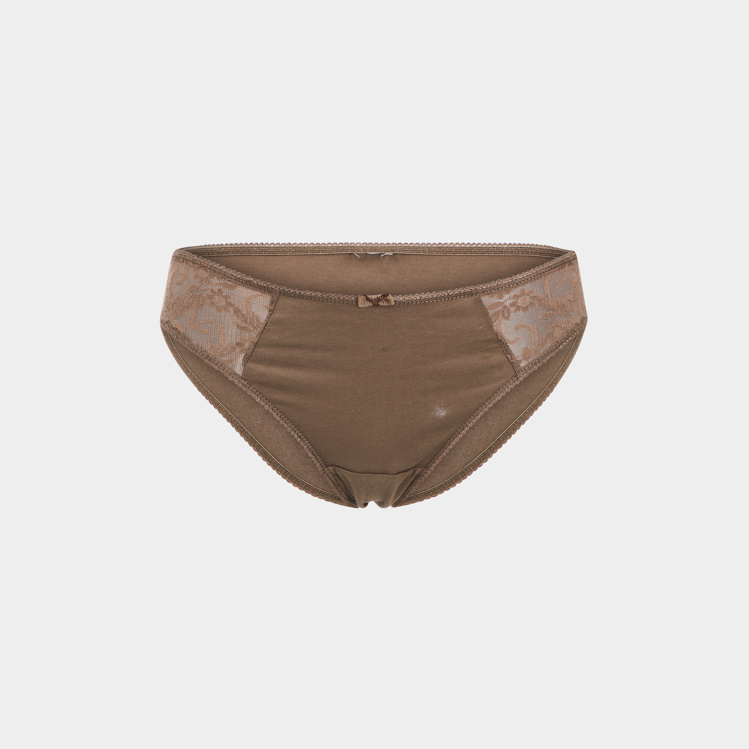 culotte en coton avec dentelle vert kaki femme Culotte en coton avec dentelle vert kaki femme