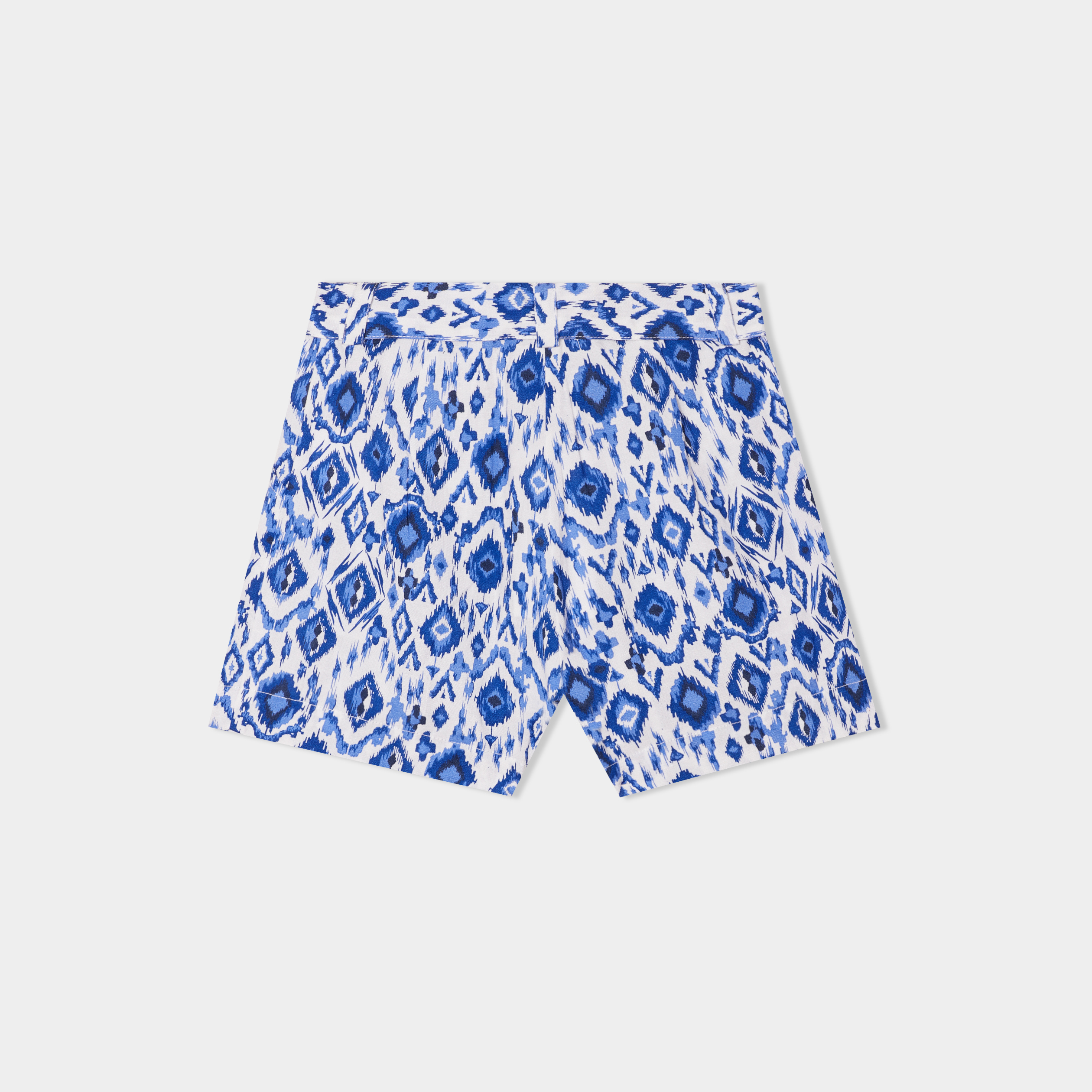 short slouchy fluide ceinture bleu fille Short slouchy fluide ceinturé bleu fille