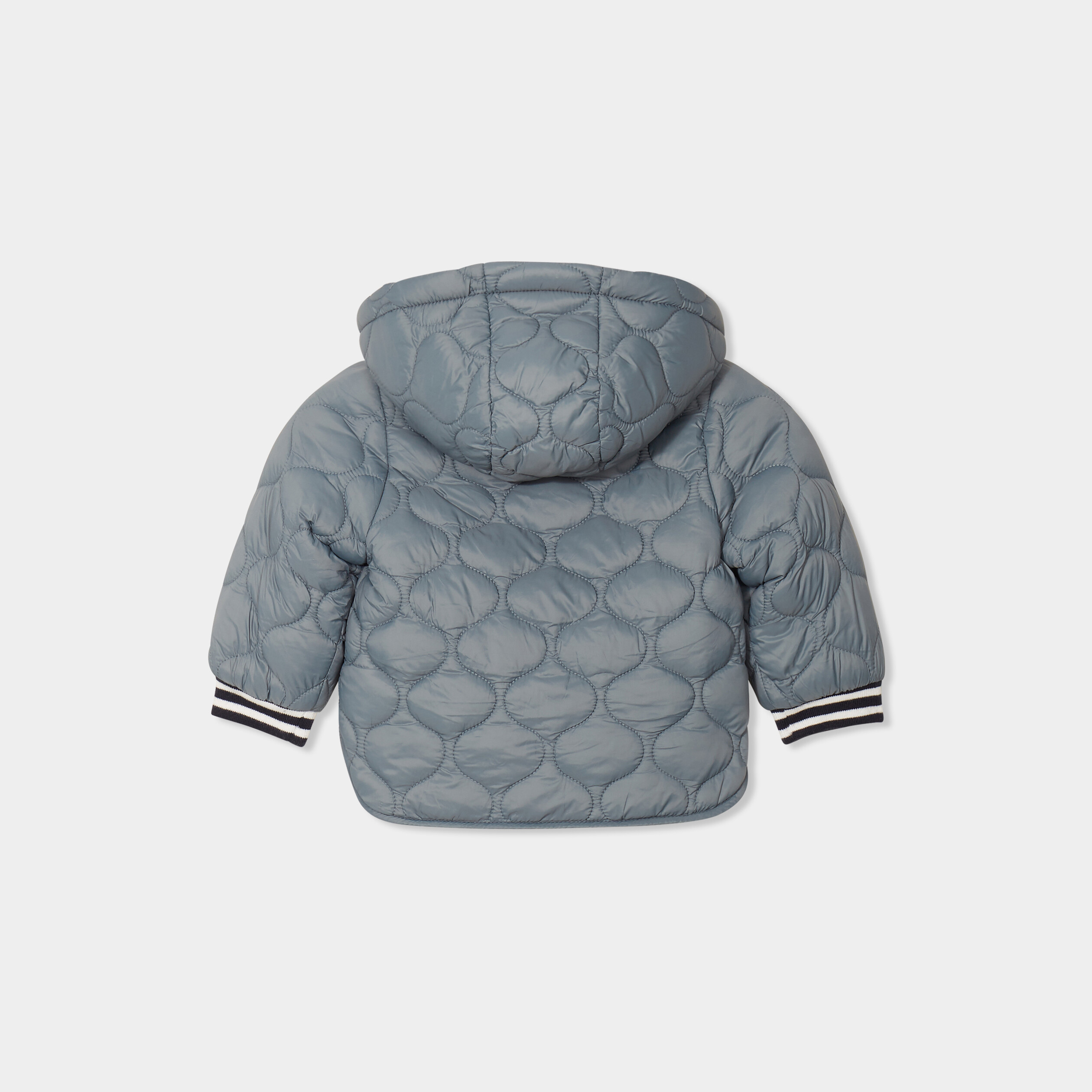 blouson reversible a capuche amovible vert canard bebeg Blouson réversible à capuche amovible vert canard bébé garçon