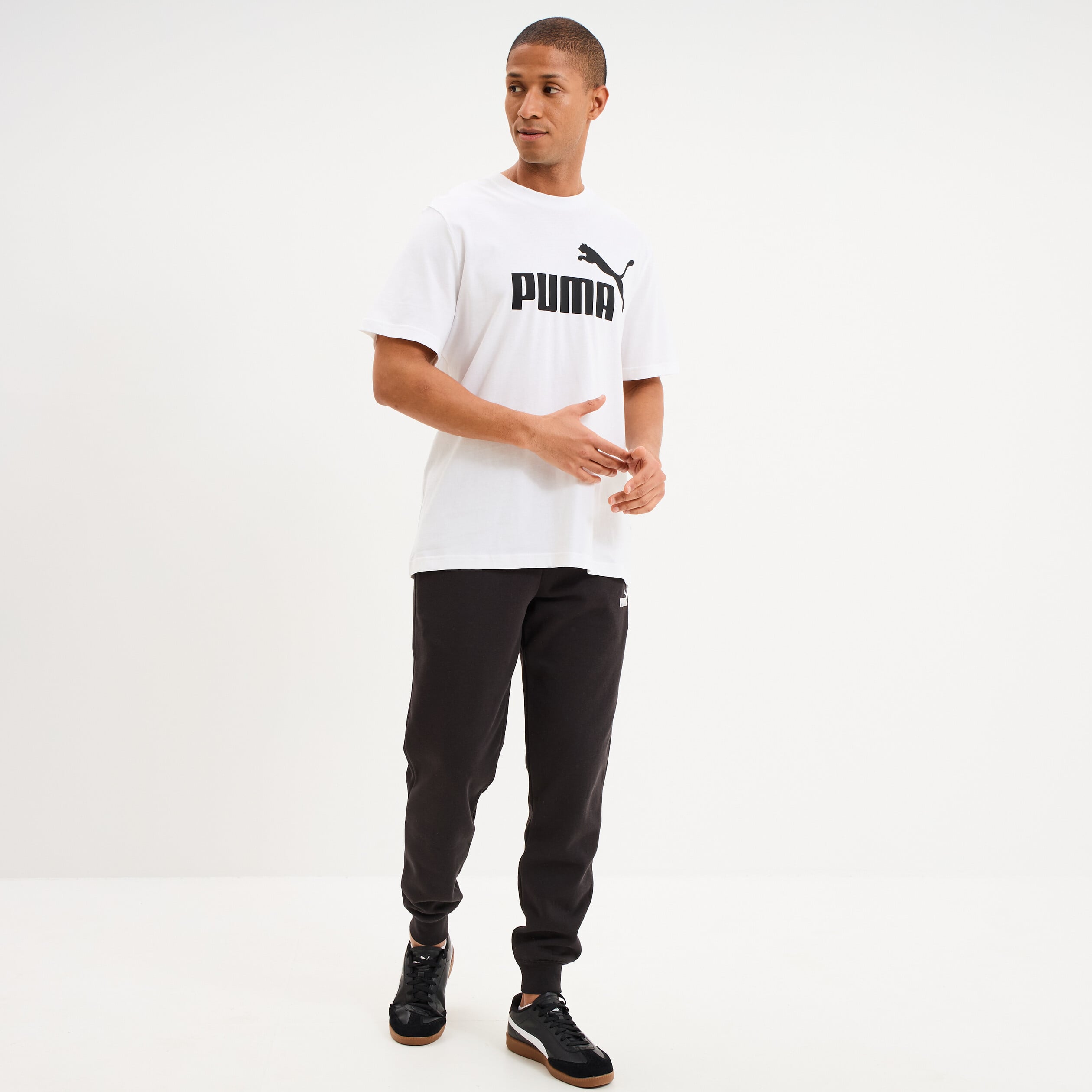 T-shirt manches courtes coton Puma blanc homme