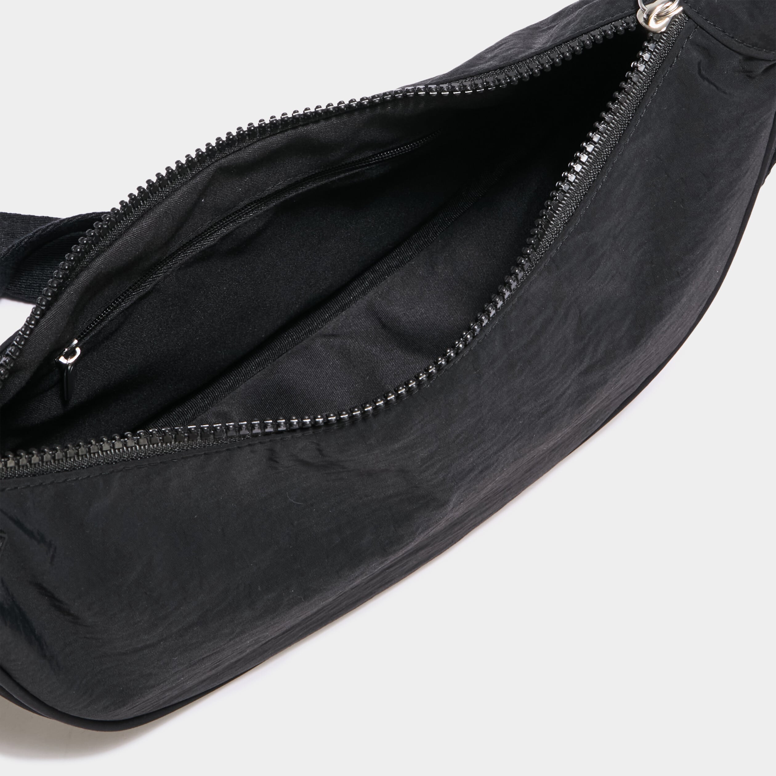 Sac banane en bandouli&egrave;re noir femme