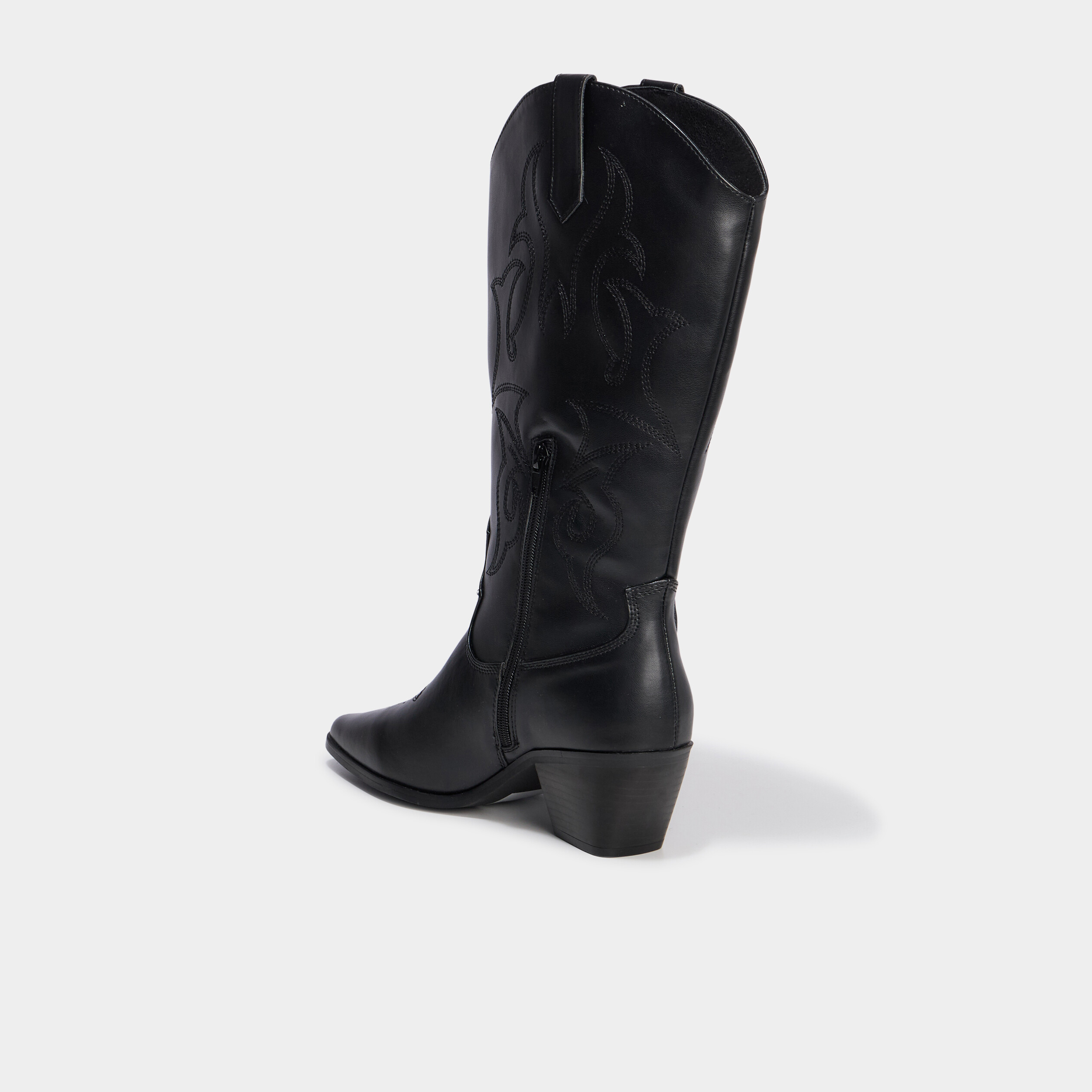 Bottes santiag &agrave; talons noir femme