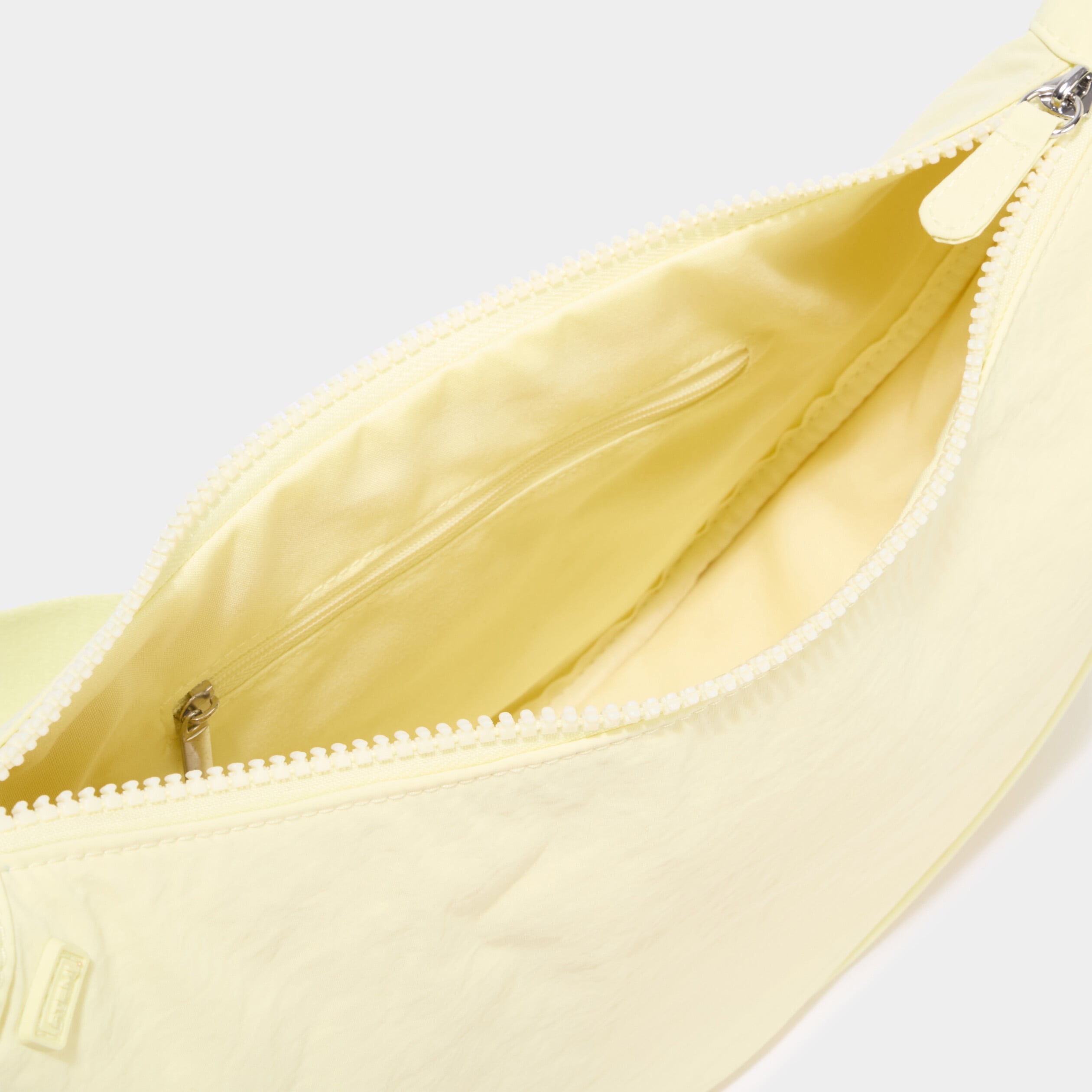 Sac banane en bandouli&egrave;re jaune pastel femme