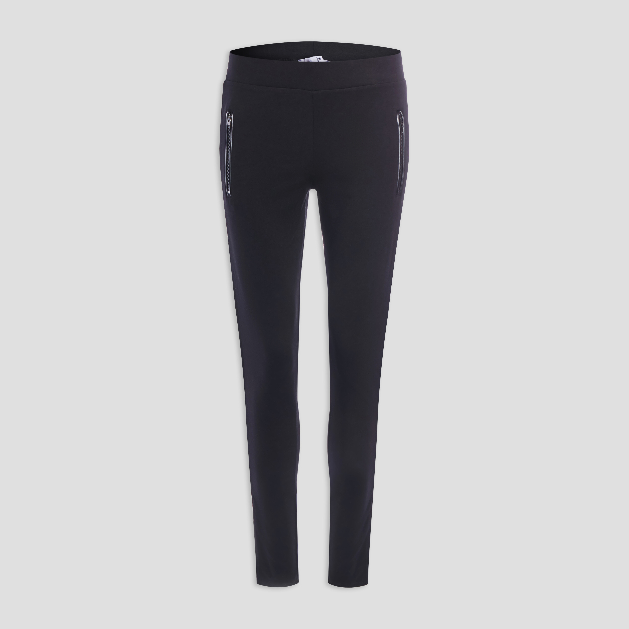 Pantalon legging skinny poche zipp&eacute;e noir femme