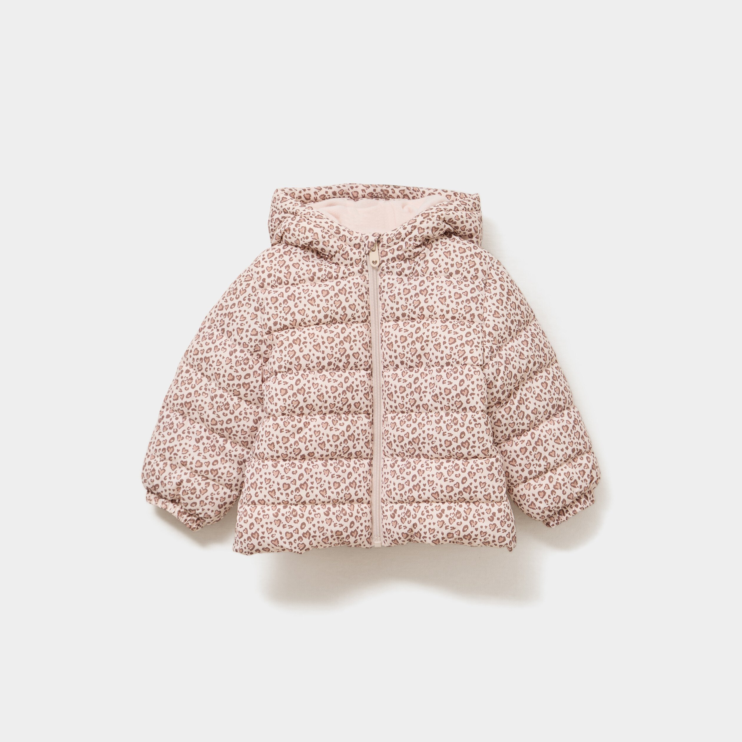 doudoune a capuche poignets elastiques creme bebef Doudoune à capuche poignets élastiqués creme bébé fille