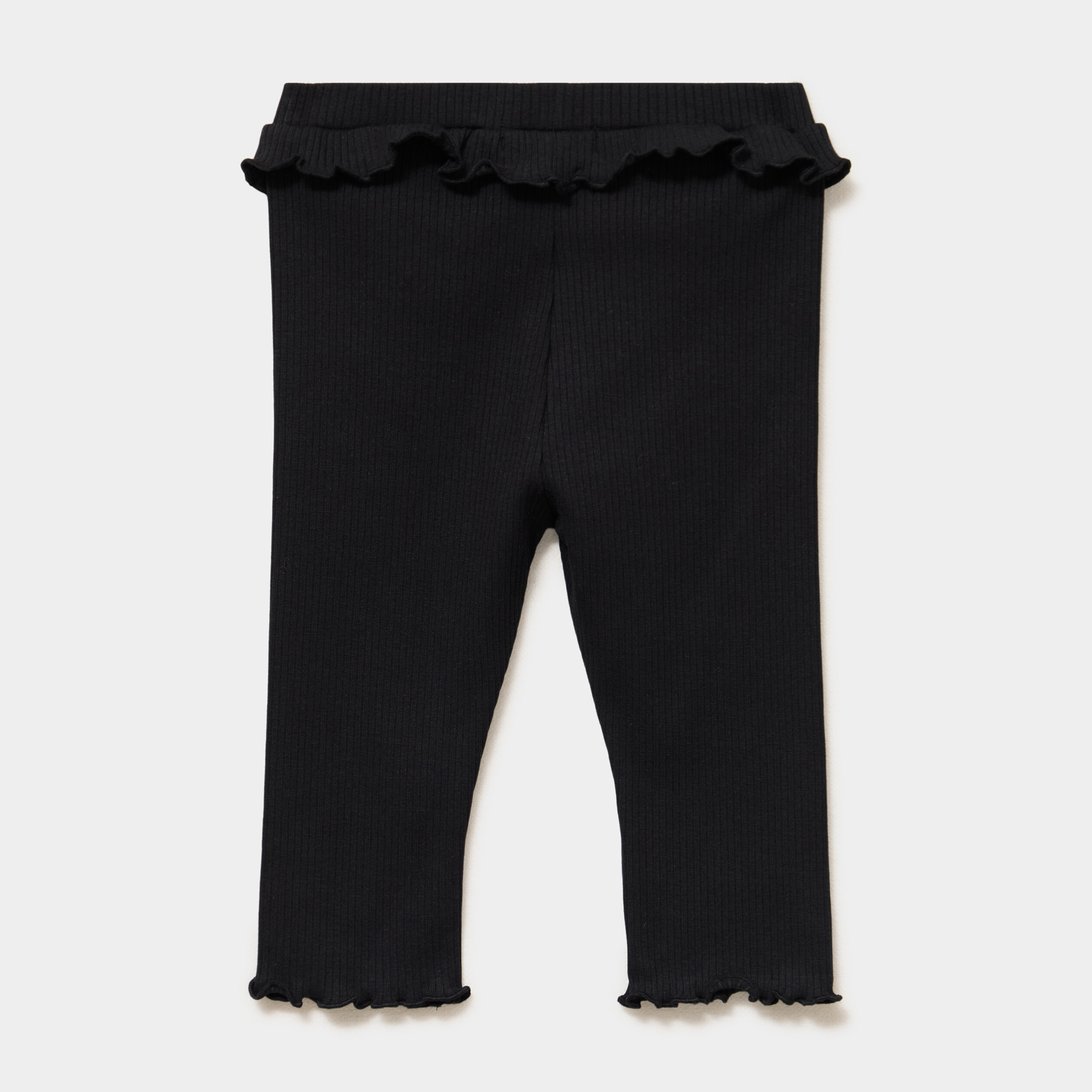 Legging c&ocirc;tel&eacute; &agrave; volants noir b&eacute;b&eacute; fille