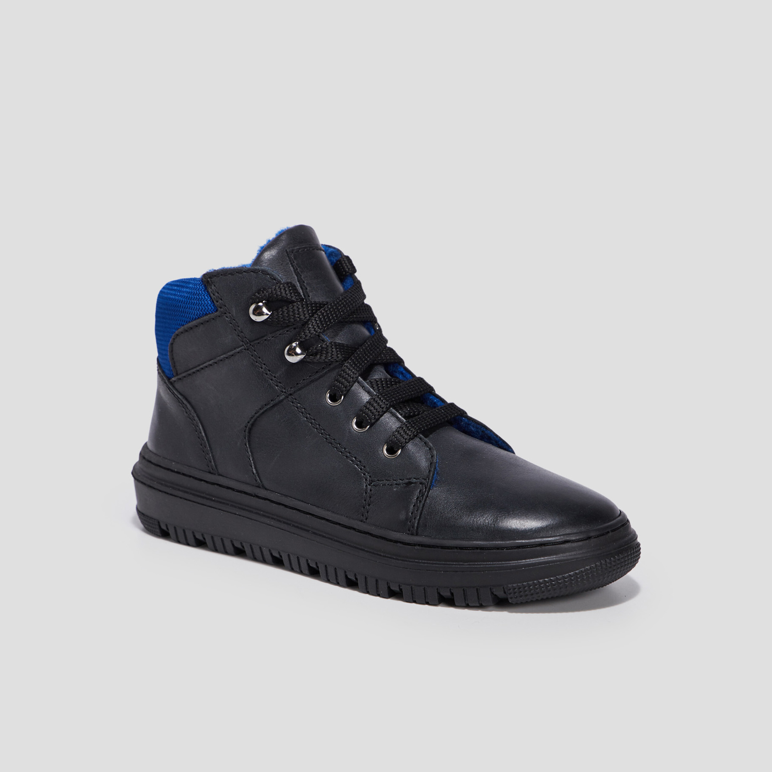 Baskets montantes zippées noir garçon