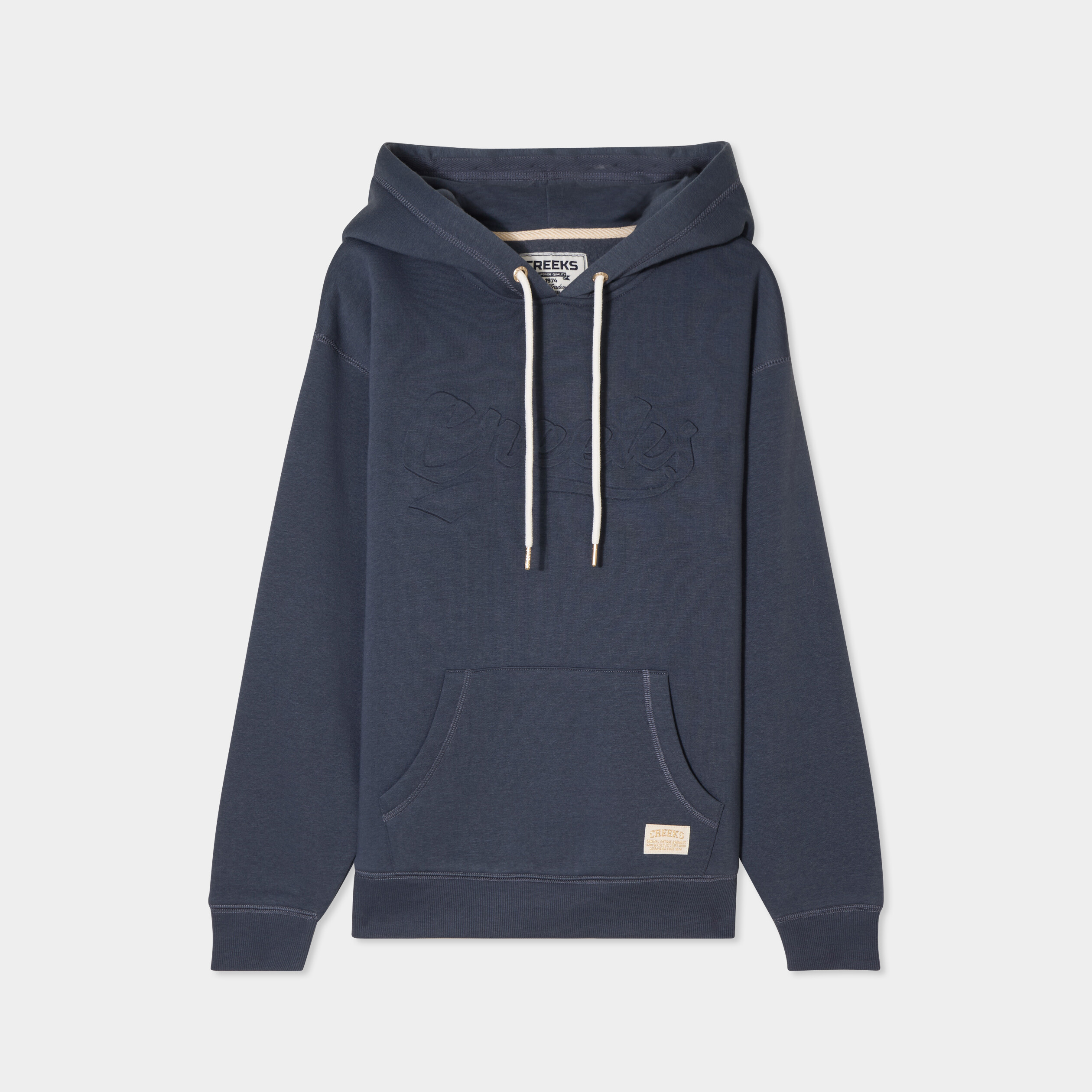 Sweat &agrave; capuche hoodie bleu fonc&eacute; femme