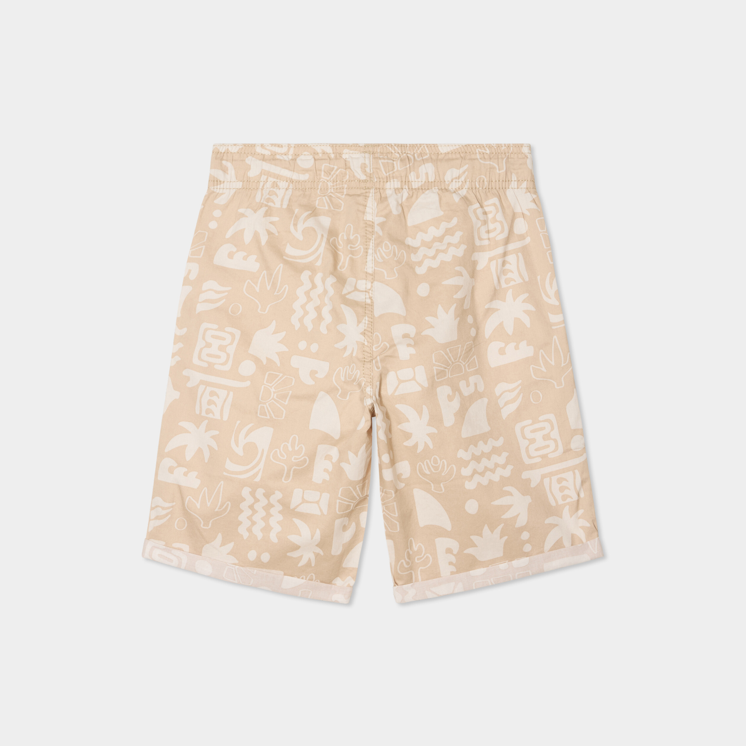 short bermuda droit taille elastiquee sable garcon Short bermuda droit taille élastiquée sable garçon