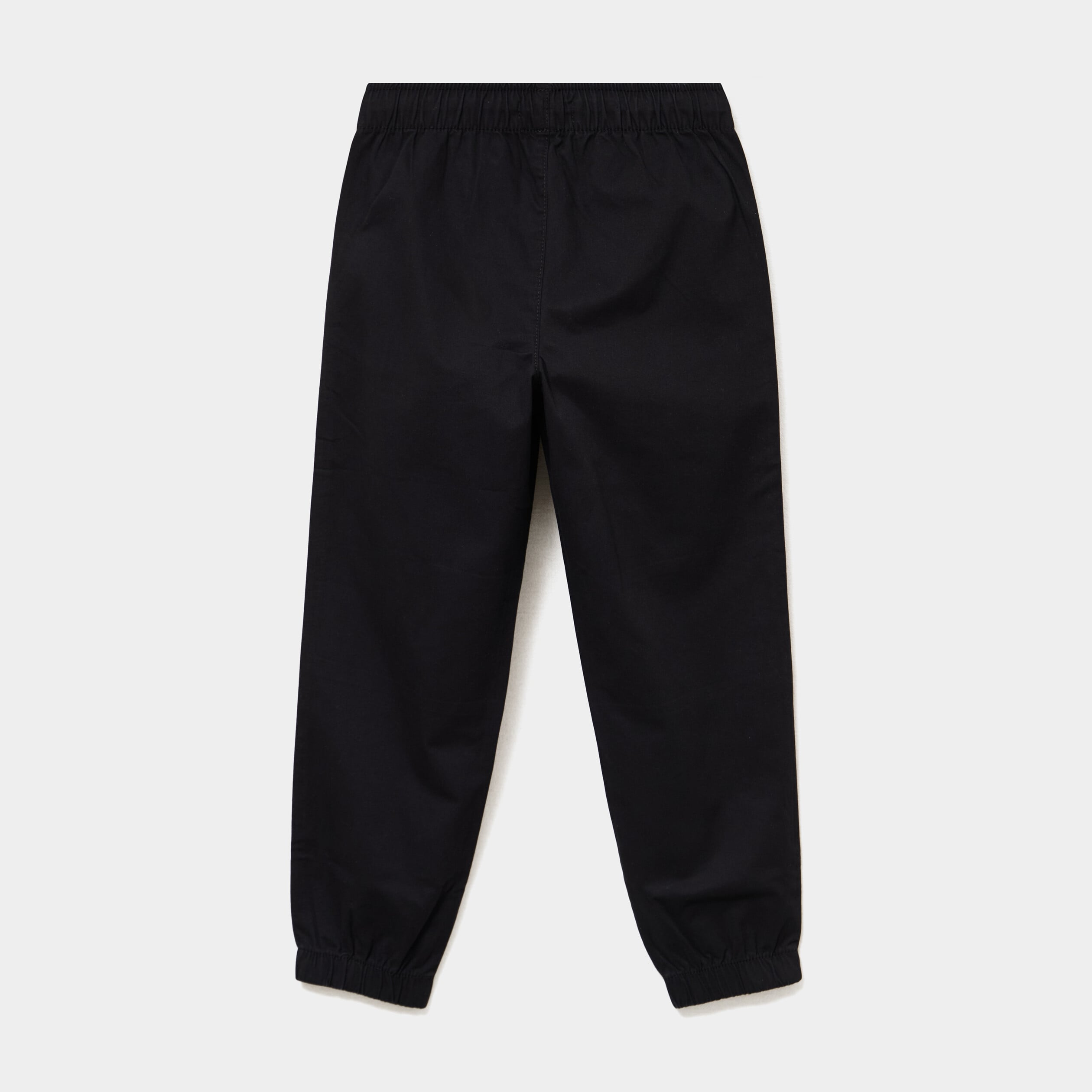 Pantalon battle taille &eacute;lastiqu&eacute;e coton noir gar&ccedil;on