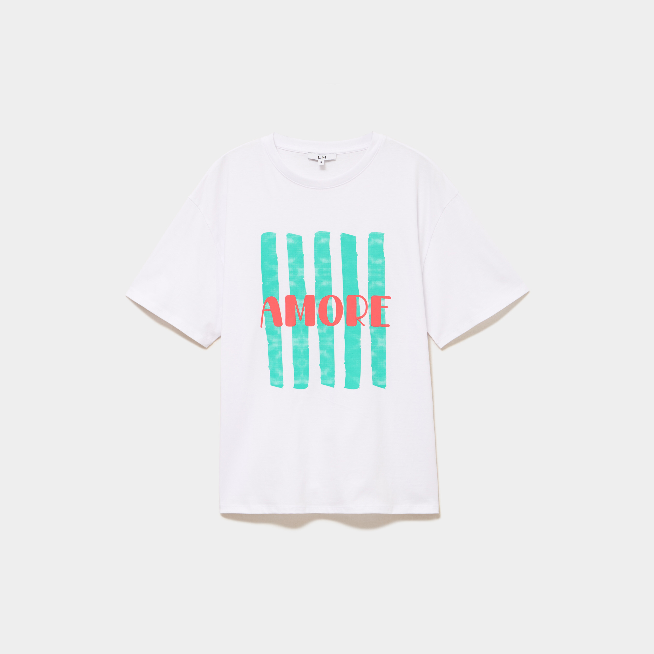 T-shirt droit manches courtes coton blanc femme