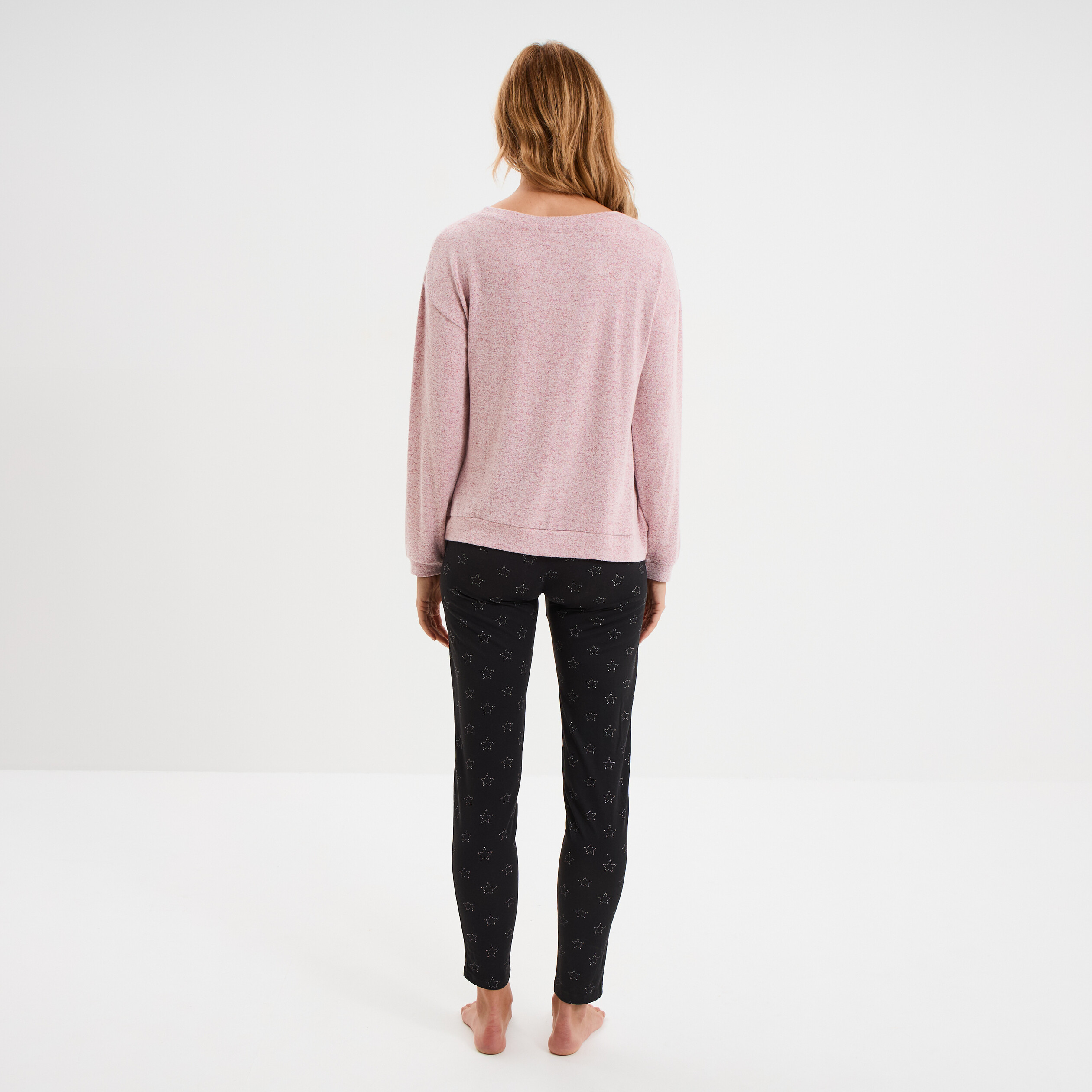 ensemble pyjama 2 pieces rose framboise femme Ensemble pyjama 2 pièces rose framboise femme