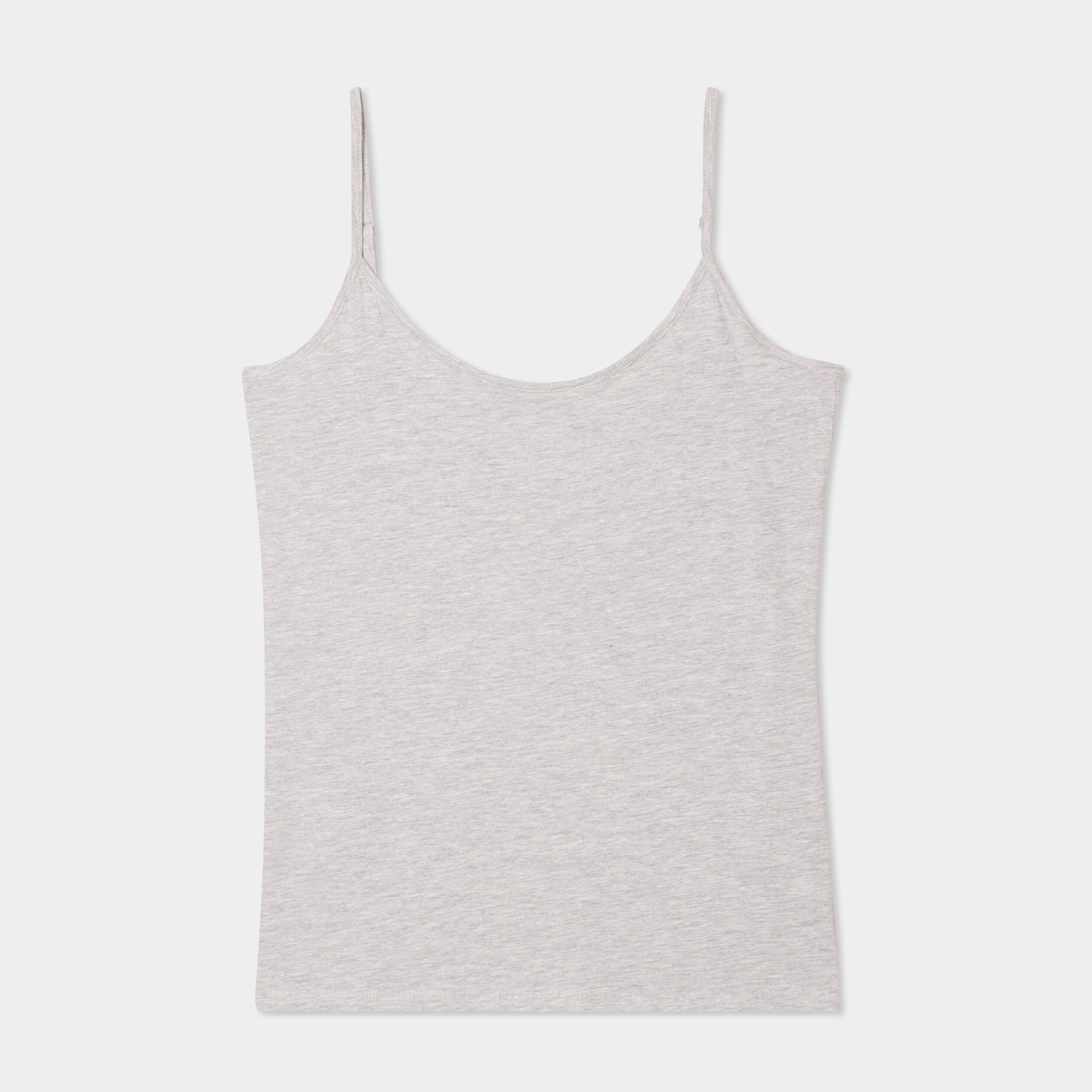debardeur bretelles fines gris femme Débardeur bretelles fines gris femme