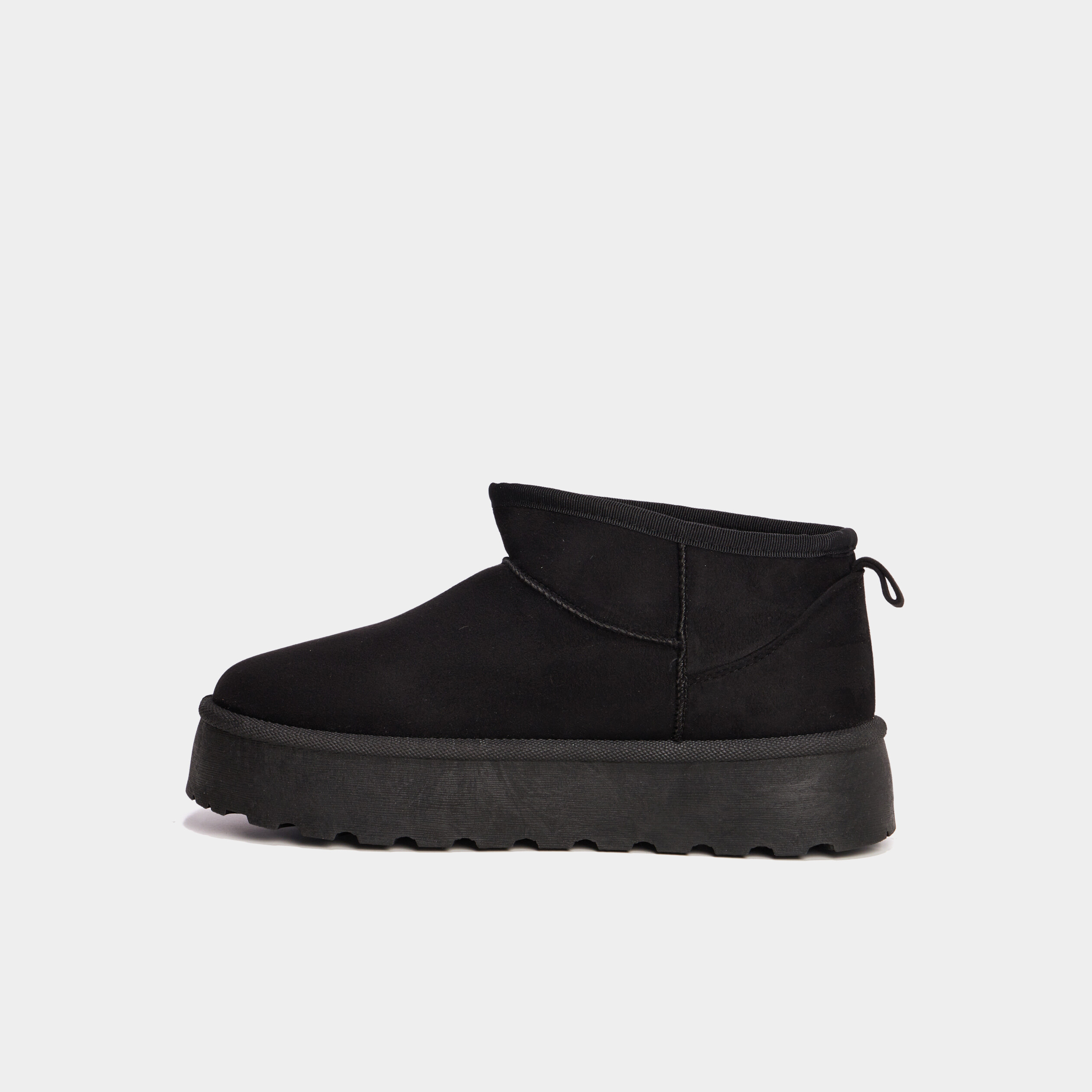 Bottines compens&eacute;es fourr&eacute;es Creeks noir femme