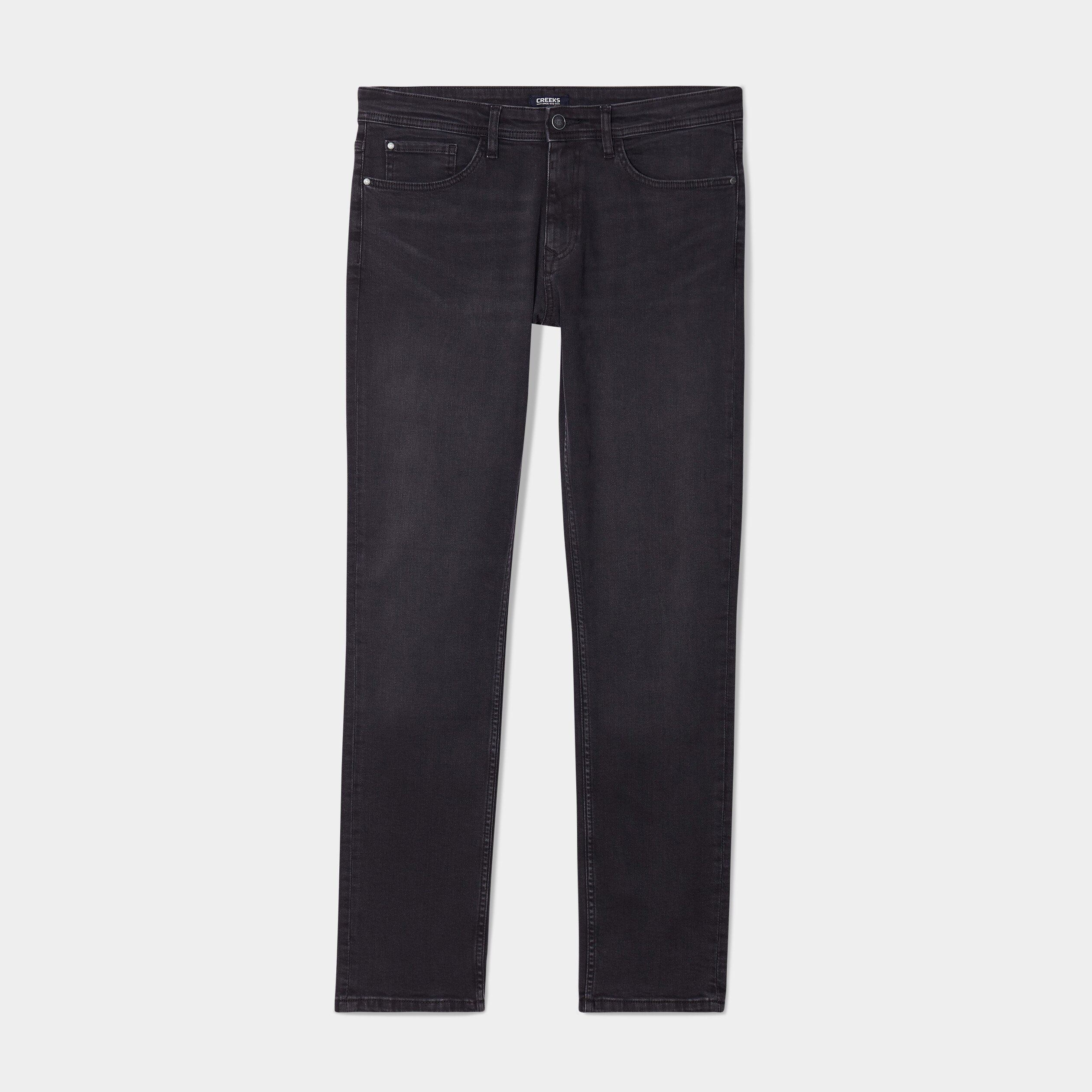 Jeans denim straight 5 poches Creeks denim noir homme