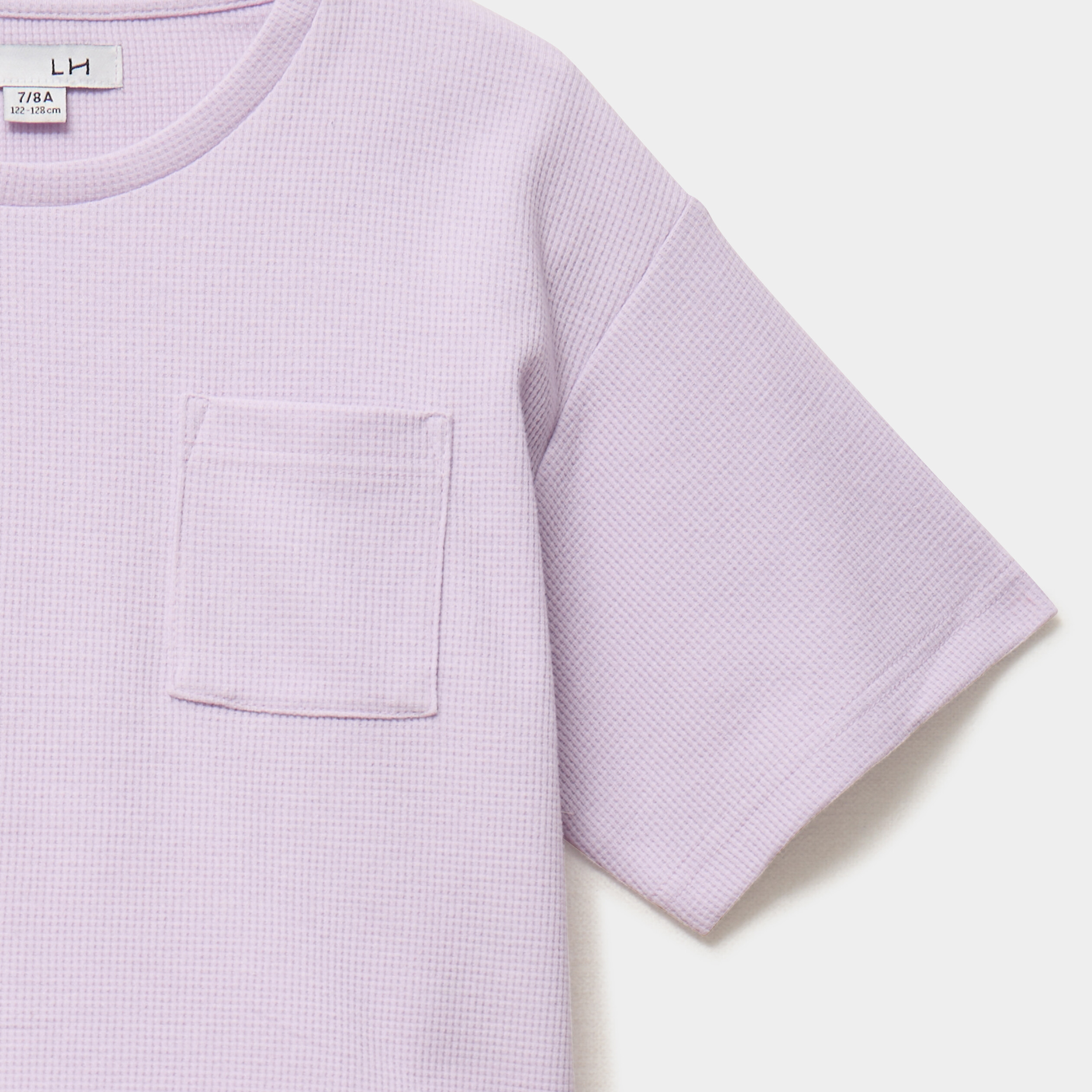 Ensemble pyjama short et t-shirt violet clair fille