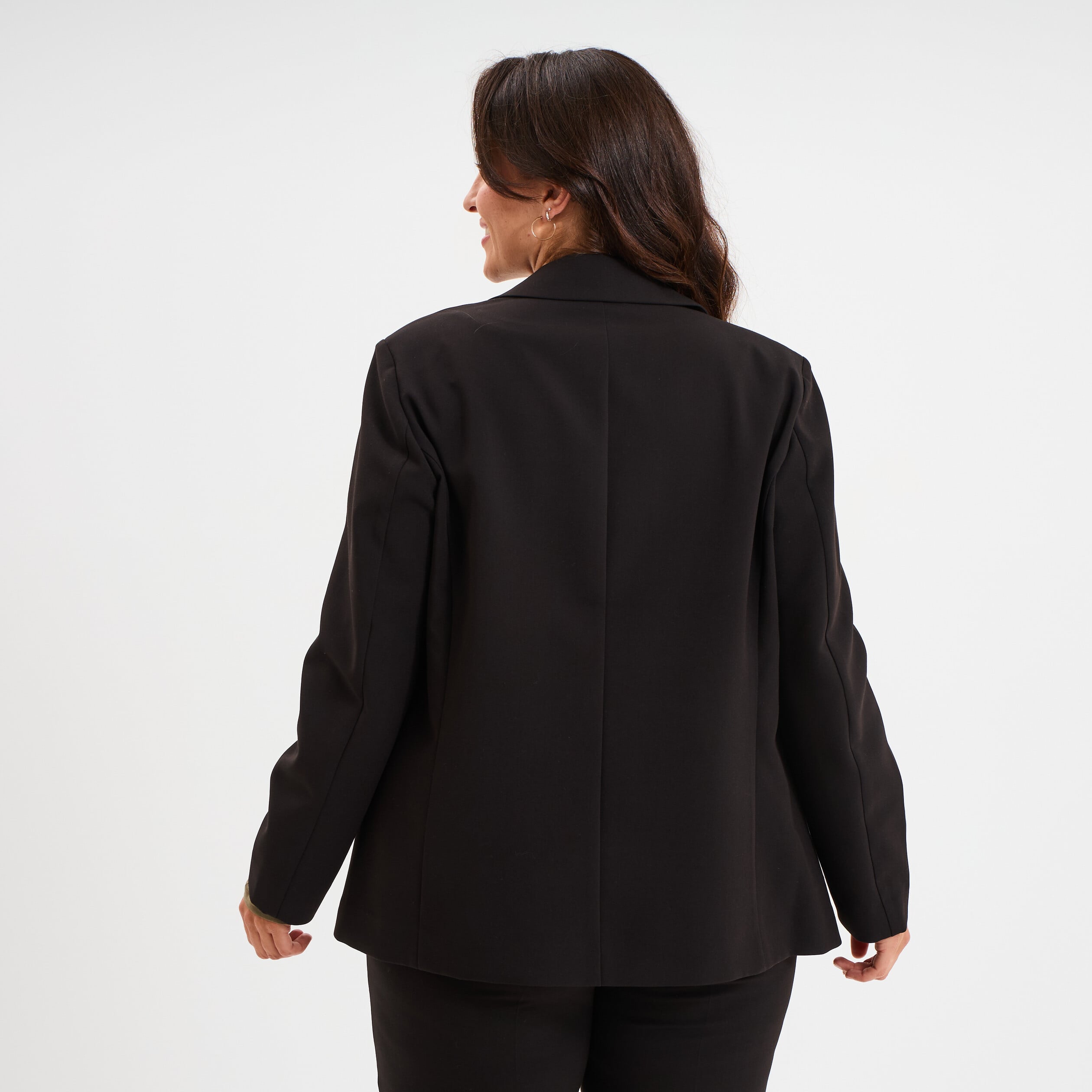 Veste blazer oversize noir femme grande taille
