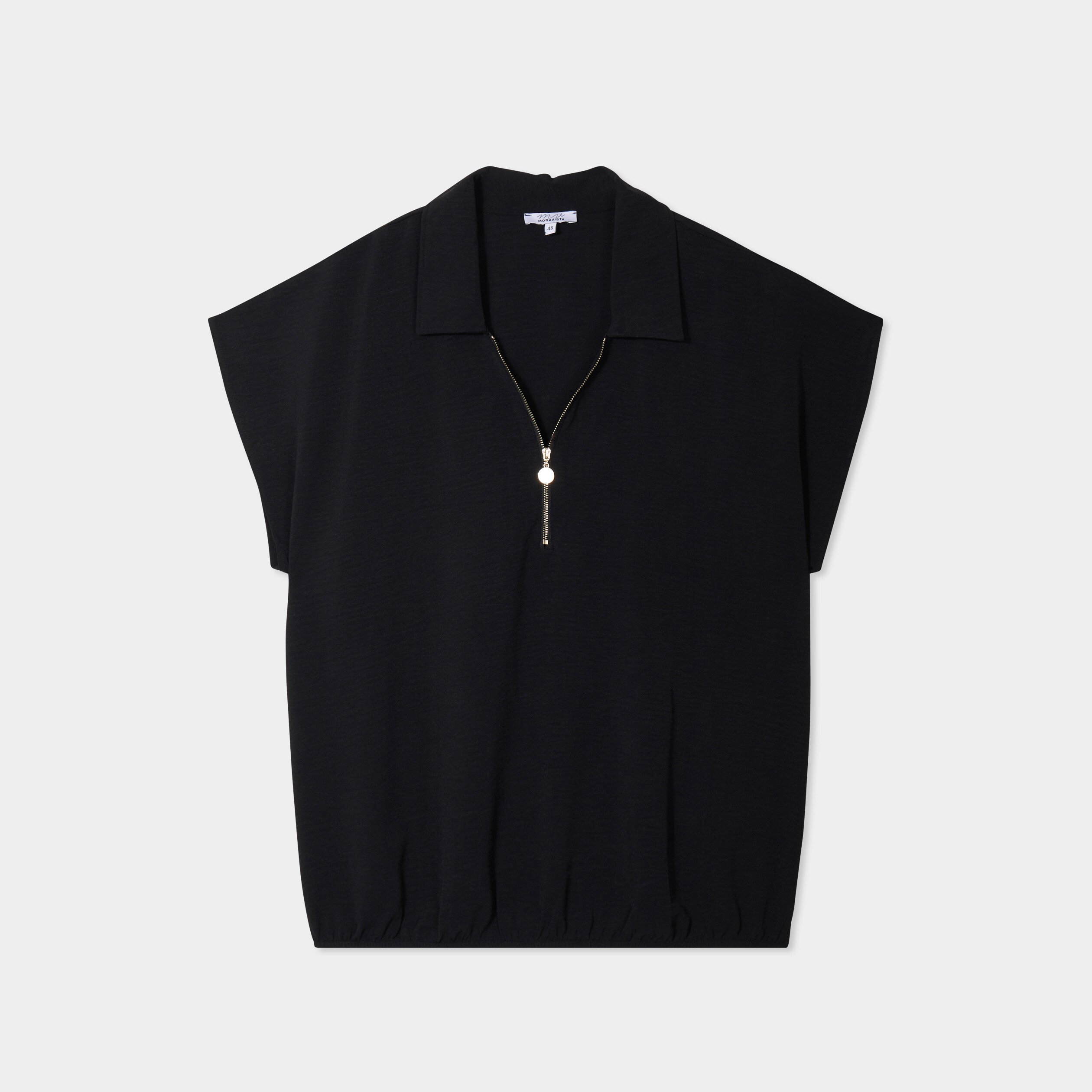 blouse effet satin manches courtes noir femmegt Blouse effet satin manches courtes noir femme grande taille