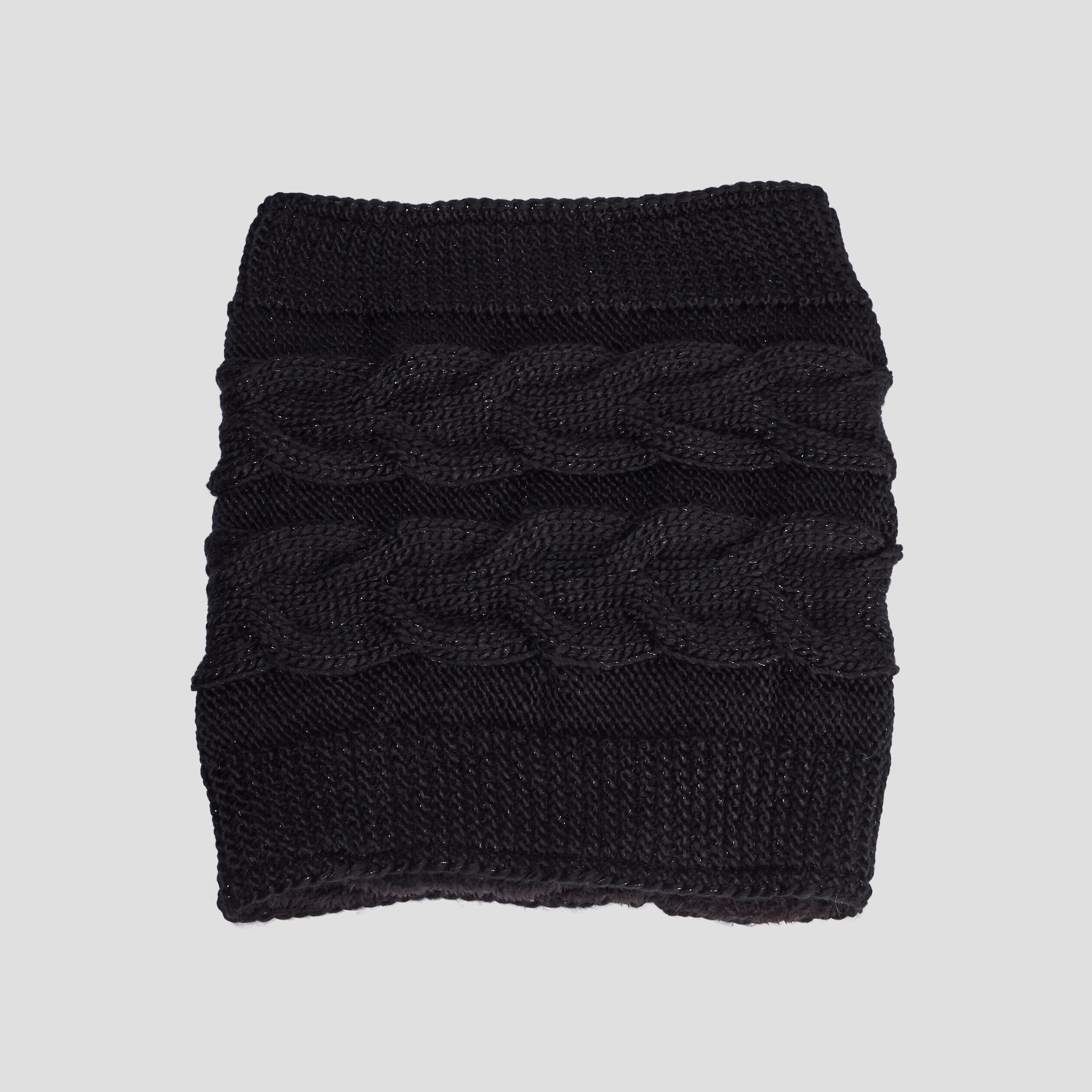 Tour de cou avec torsades noir femme