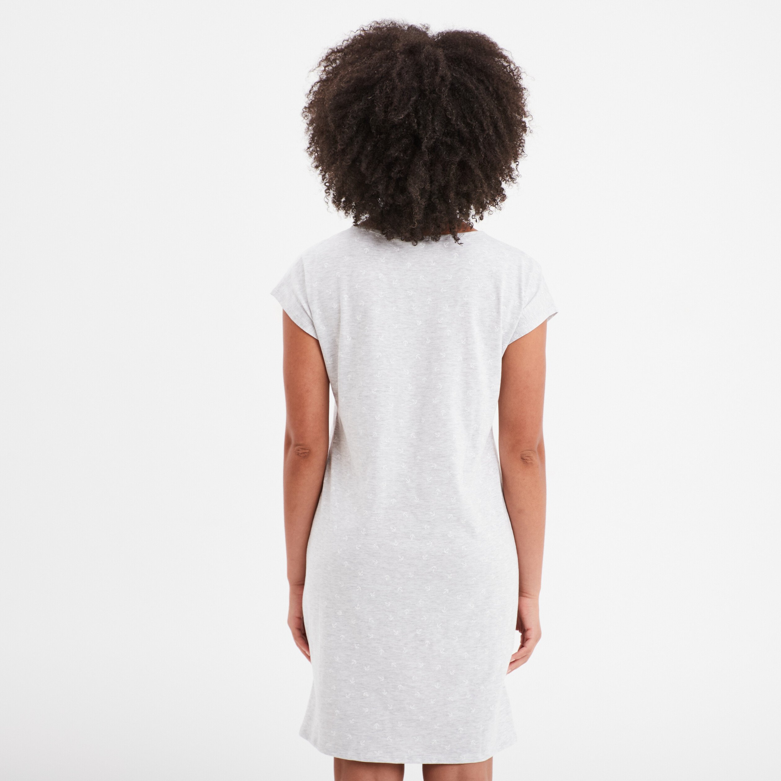 chemise de nuit gris clair femme Chemise de nuit gris clair femme