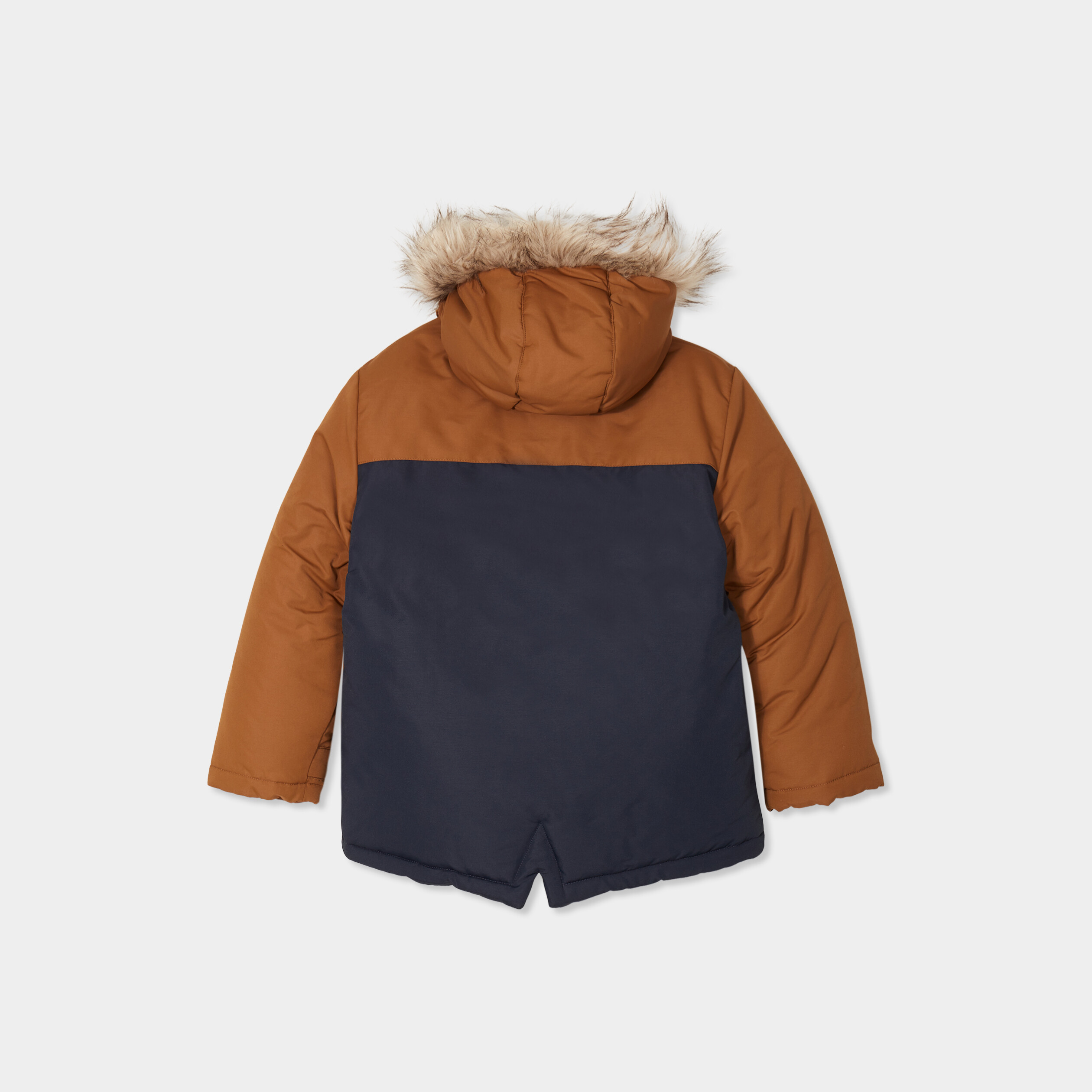 Parka 3-en-1 &agrave; capuche fausse fourrure camel gar&ccedil;on