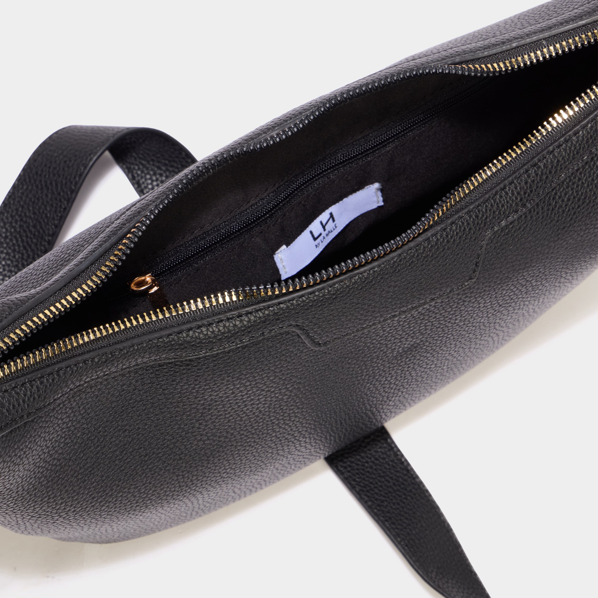 Sac banane zipp&eacute;e noir femme