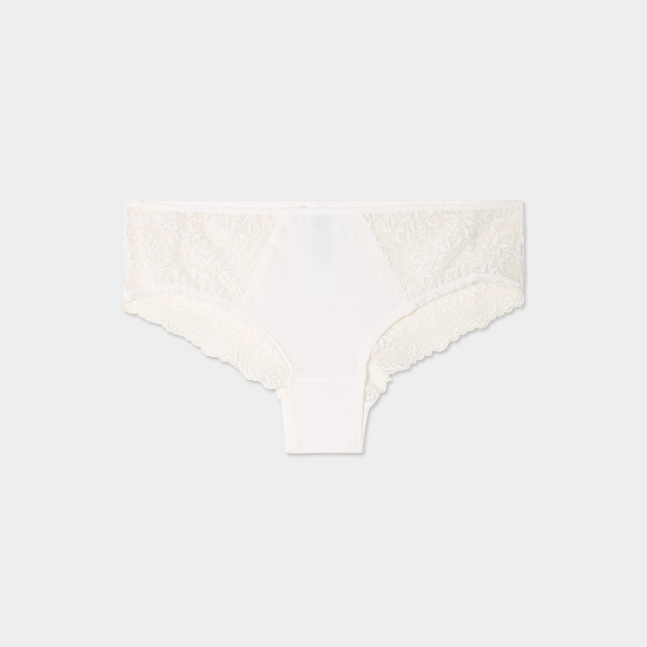 shorty avec micro dentelle ivoire femme Shorty avec micro dentelle ivoire femme