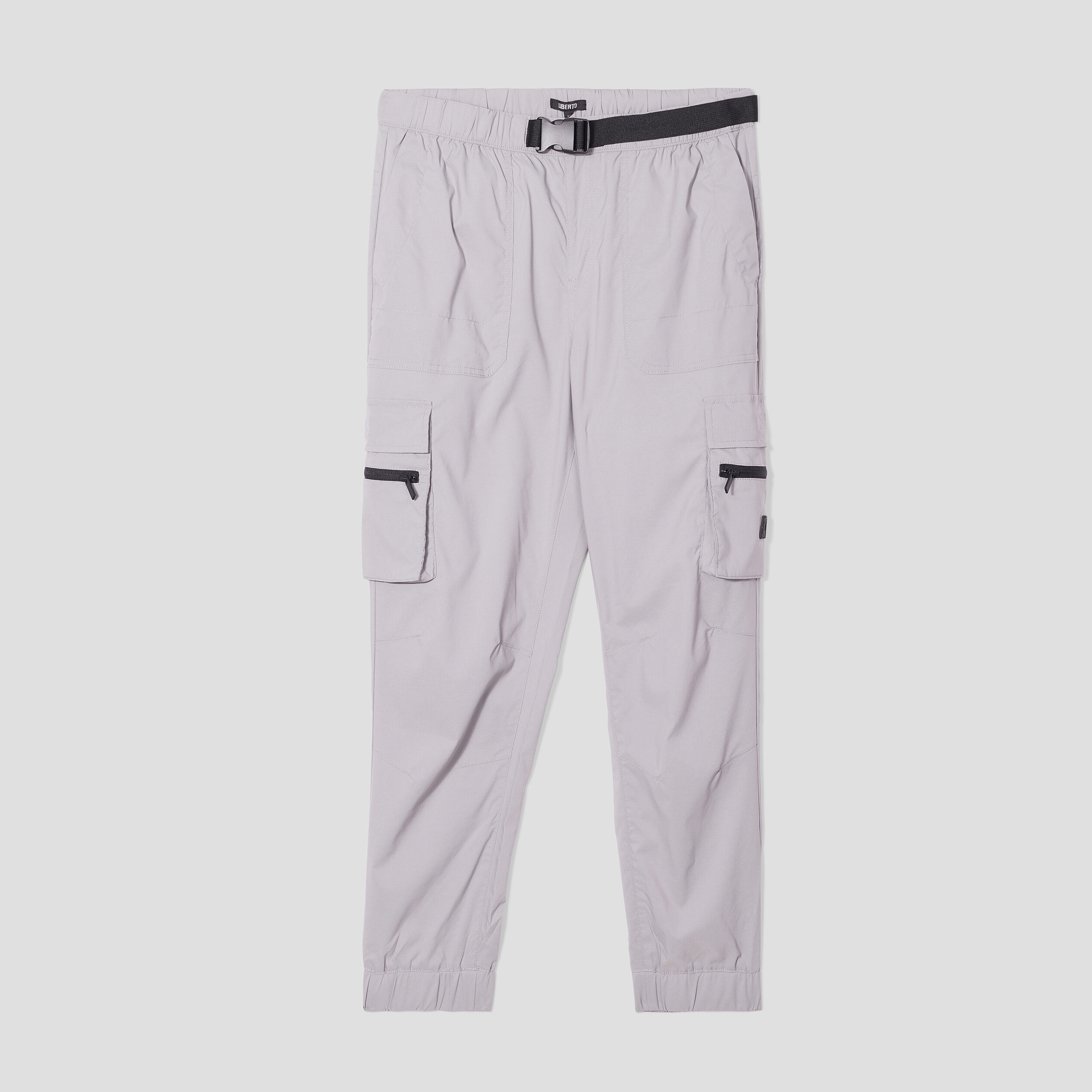 Pantalon cargo avec boucle gris homme