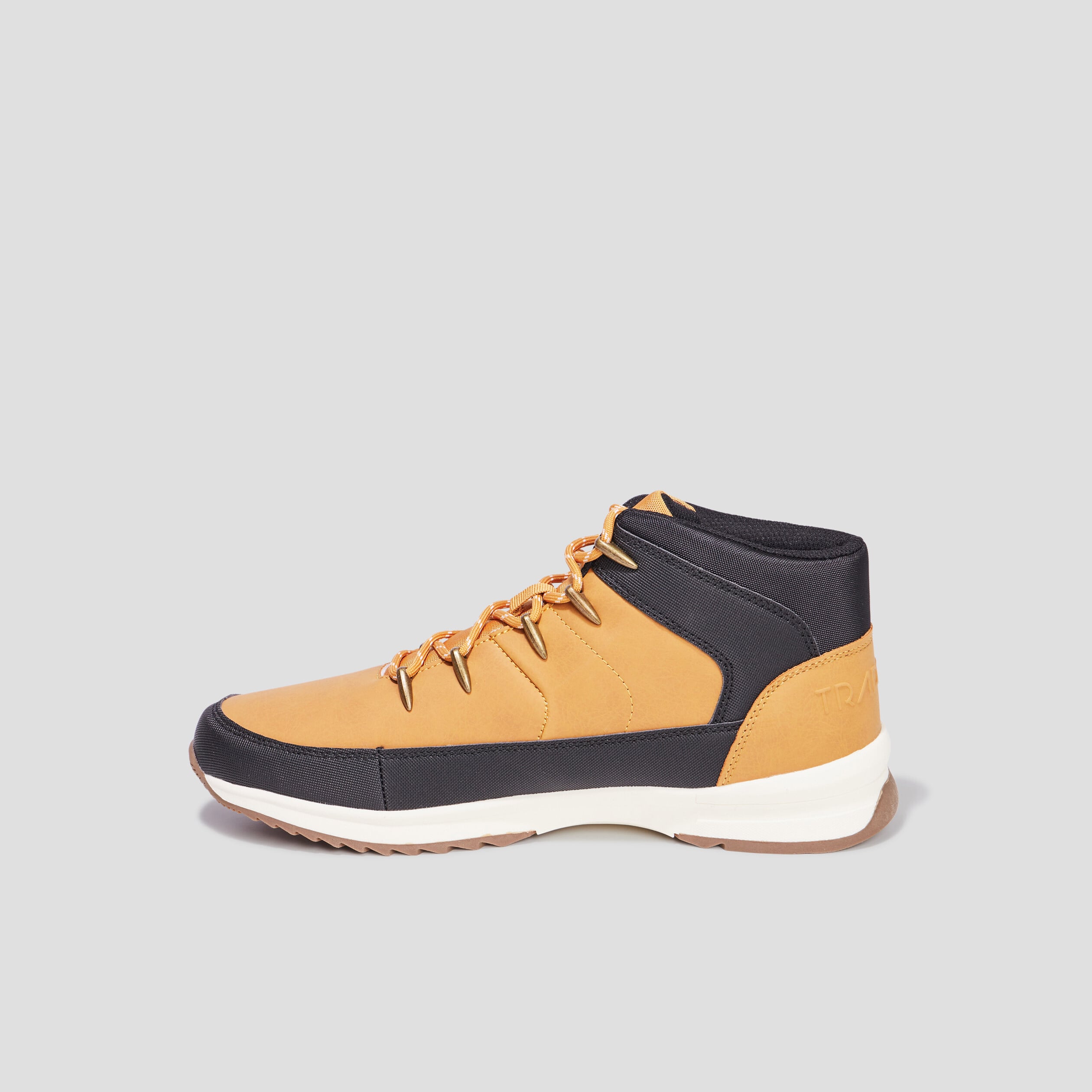 Bottines montantes &agrave; lacets jaune homme