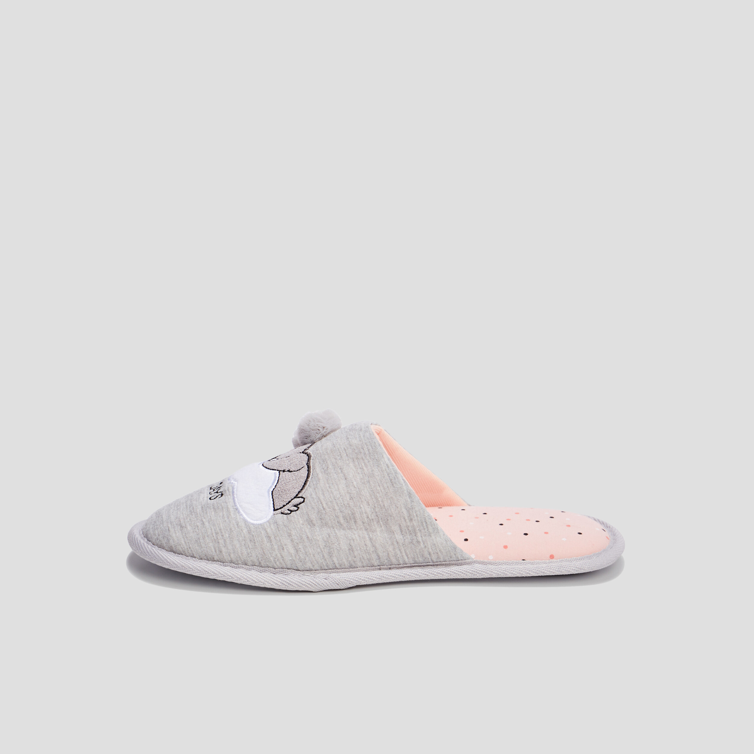 Chaussons mules koala gris femme
