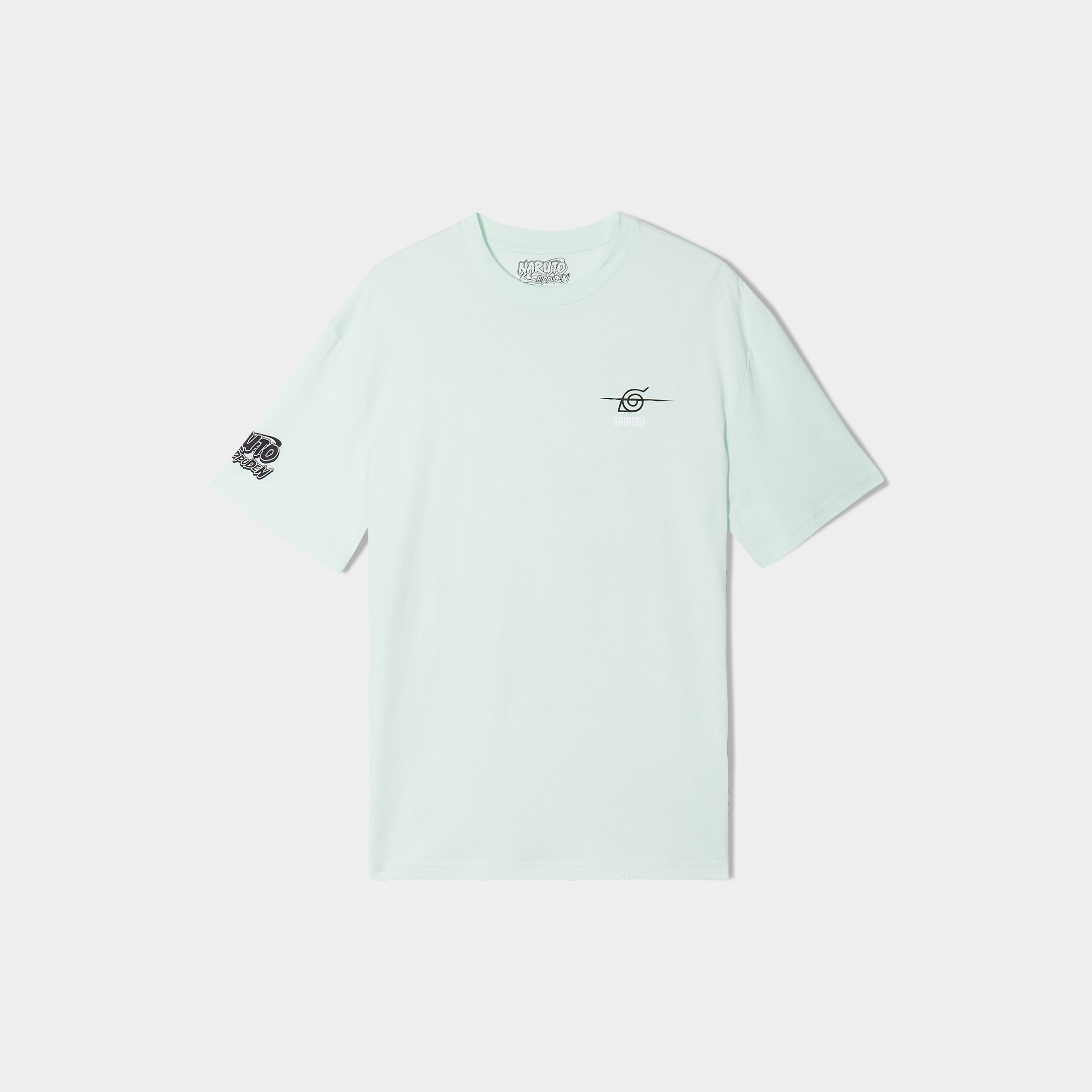 t shirt col rond coton naruto vert emeraude homme T-shirt col rond coton Naruto vert émeraude homme